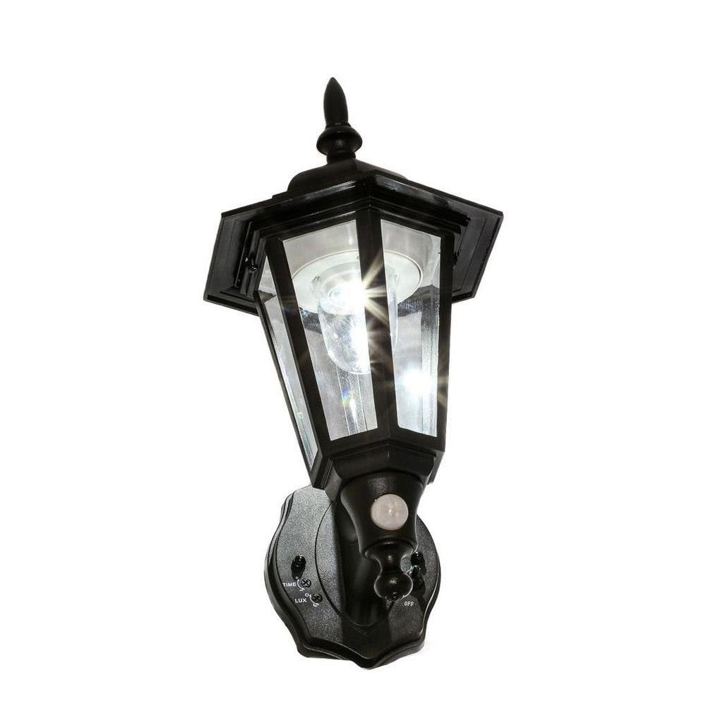 Maxsa 44719 Battery-Powered LED Motion-Activated Outdoor Wall Sconce-Black-8.5 x 6 x 13