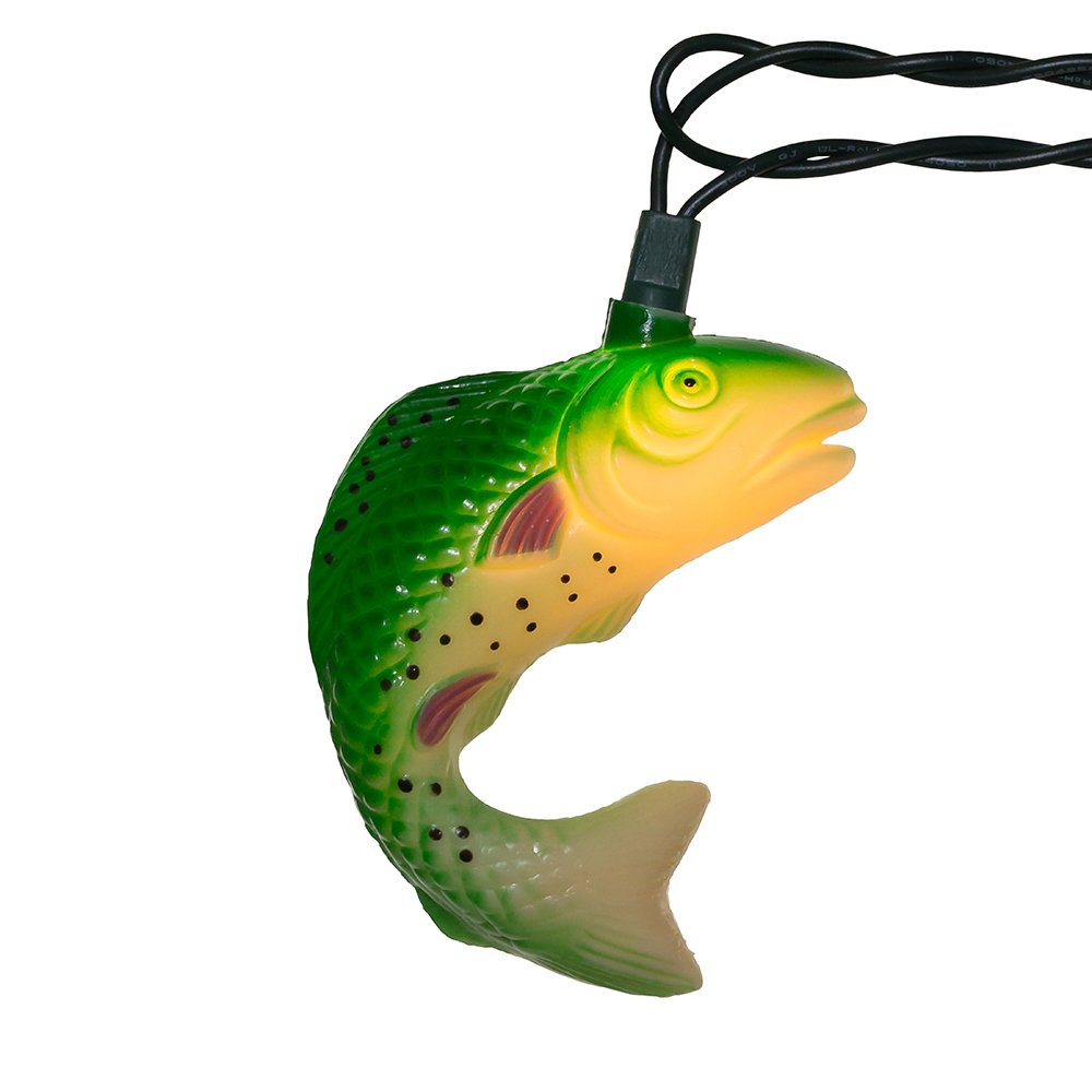 Kurt S. Adler Kurt Adler Ul0424 Trout, 10 Light Set, Yellow/Green