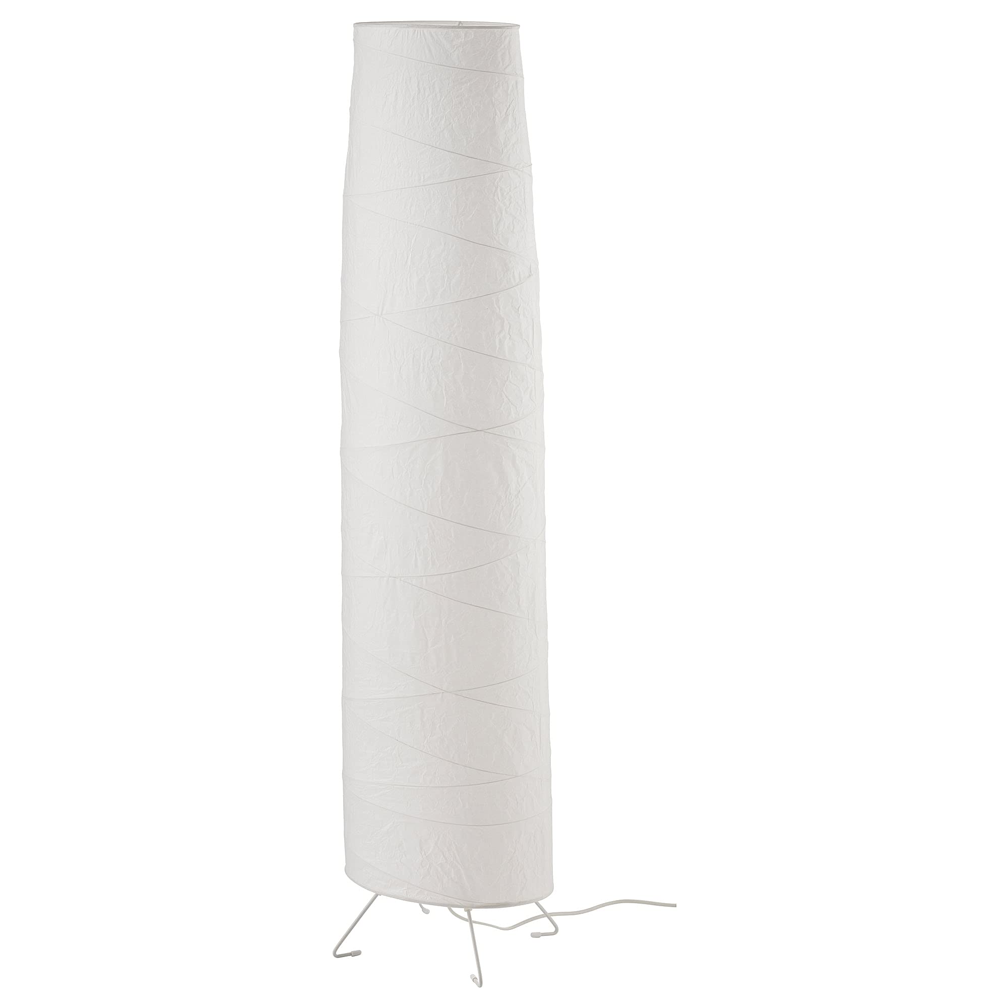 IKEA Vickleby Floor Lamp, Handmade Rice Paper Shade, 54 in., White, Model 905.443.04