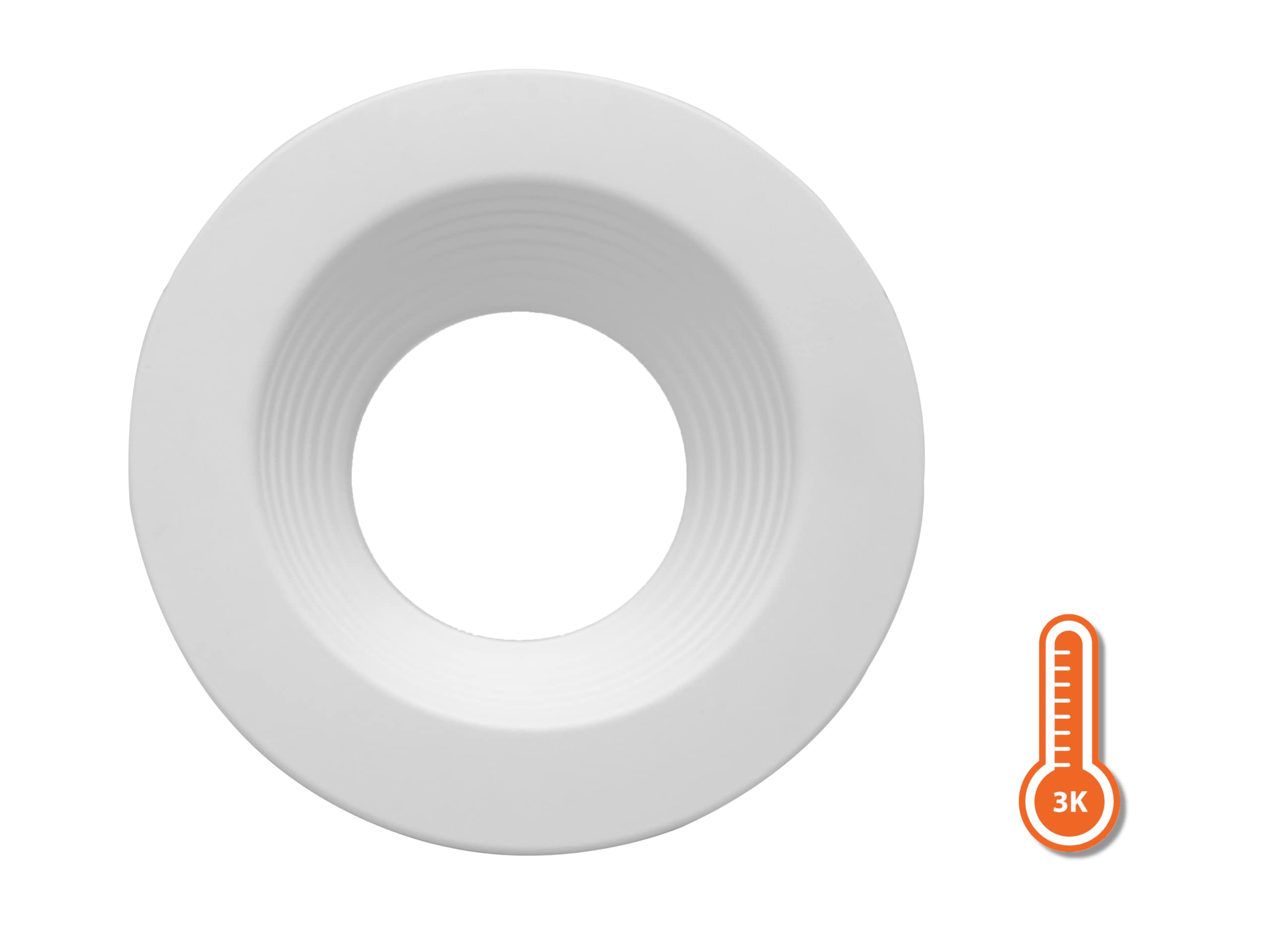 Nicor Lighting Dlr56(V6) 5/6-Inch White 900 Lumen 3000K Recessed Led Downlight With Baffle (12 Pack) (Dlr566091203Kwhbf-12)