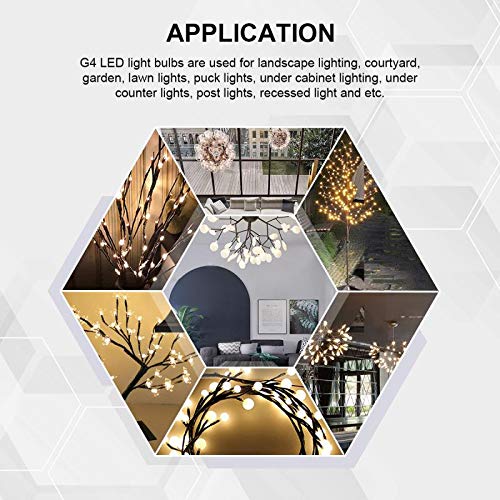 Letaclanic G4 LED Light Bulbs, 3000K Warm White, Dimmable, 3W (30W Equivalent), 10-Pack, Silicone