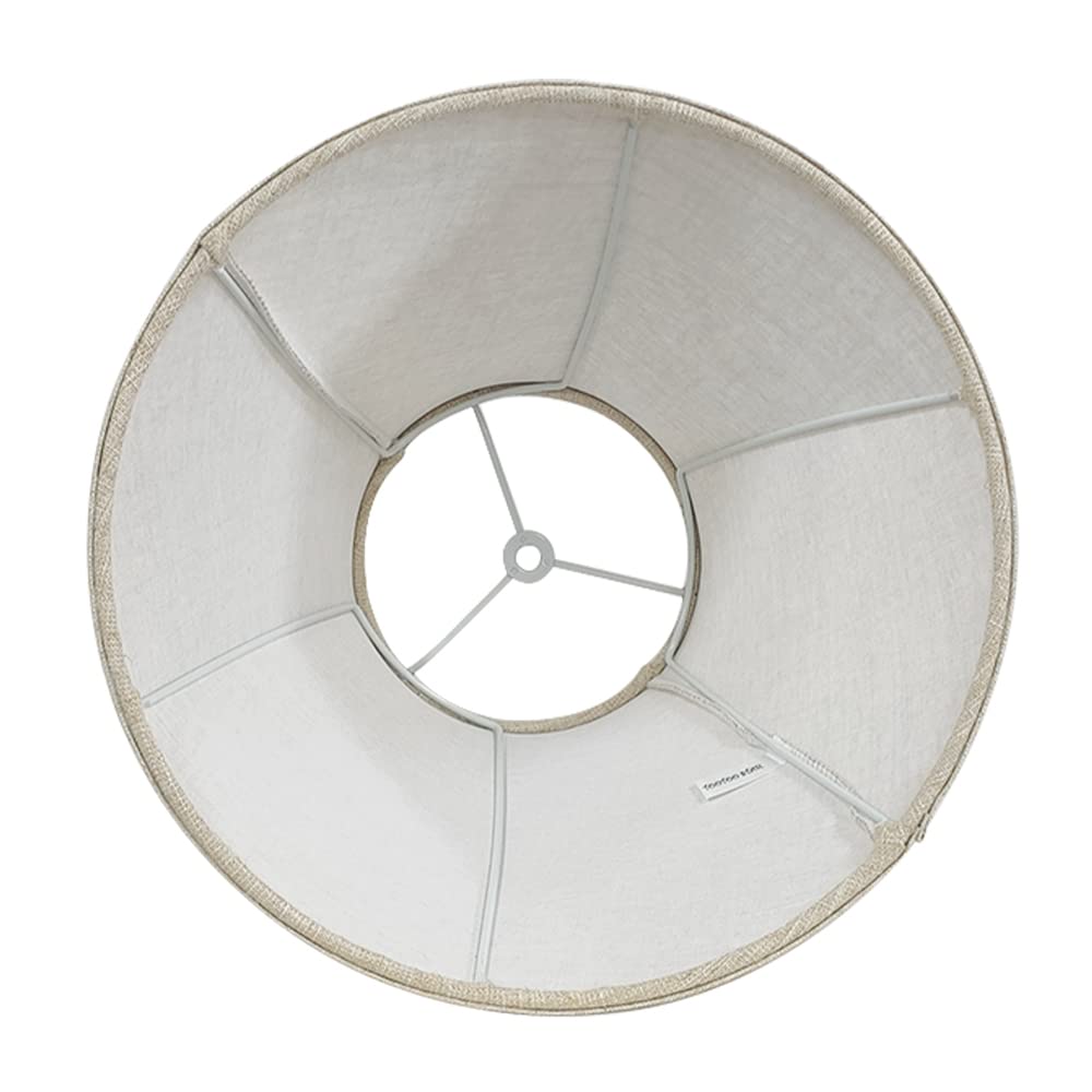 Tootoo Star Double Brown Barrel Lamp Shade Set Of 2, 6X12X8.5 Inch, Handcrafted Fabric For Floor And Table Lamps
