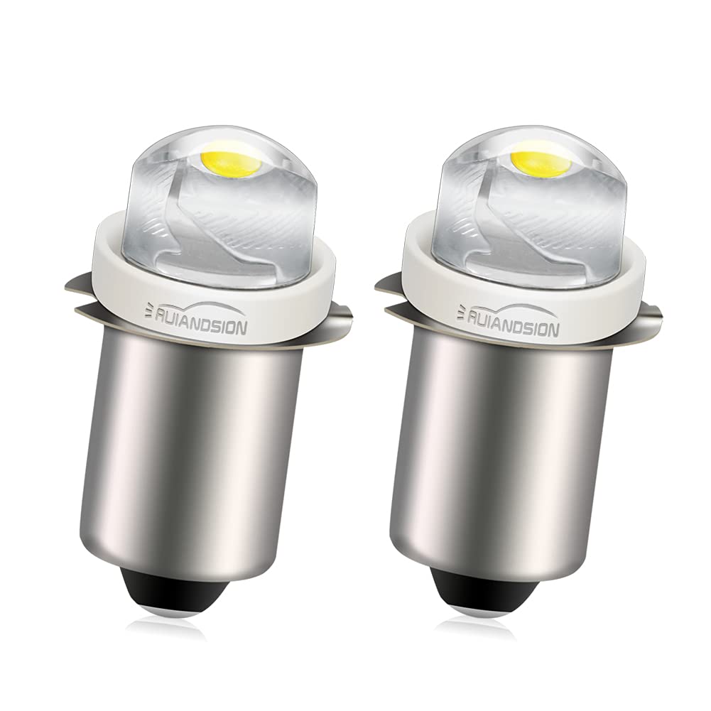 Ruiandsion P13.5S LED Bulb 0.5W 3-18V COB 2 Count White