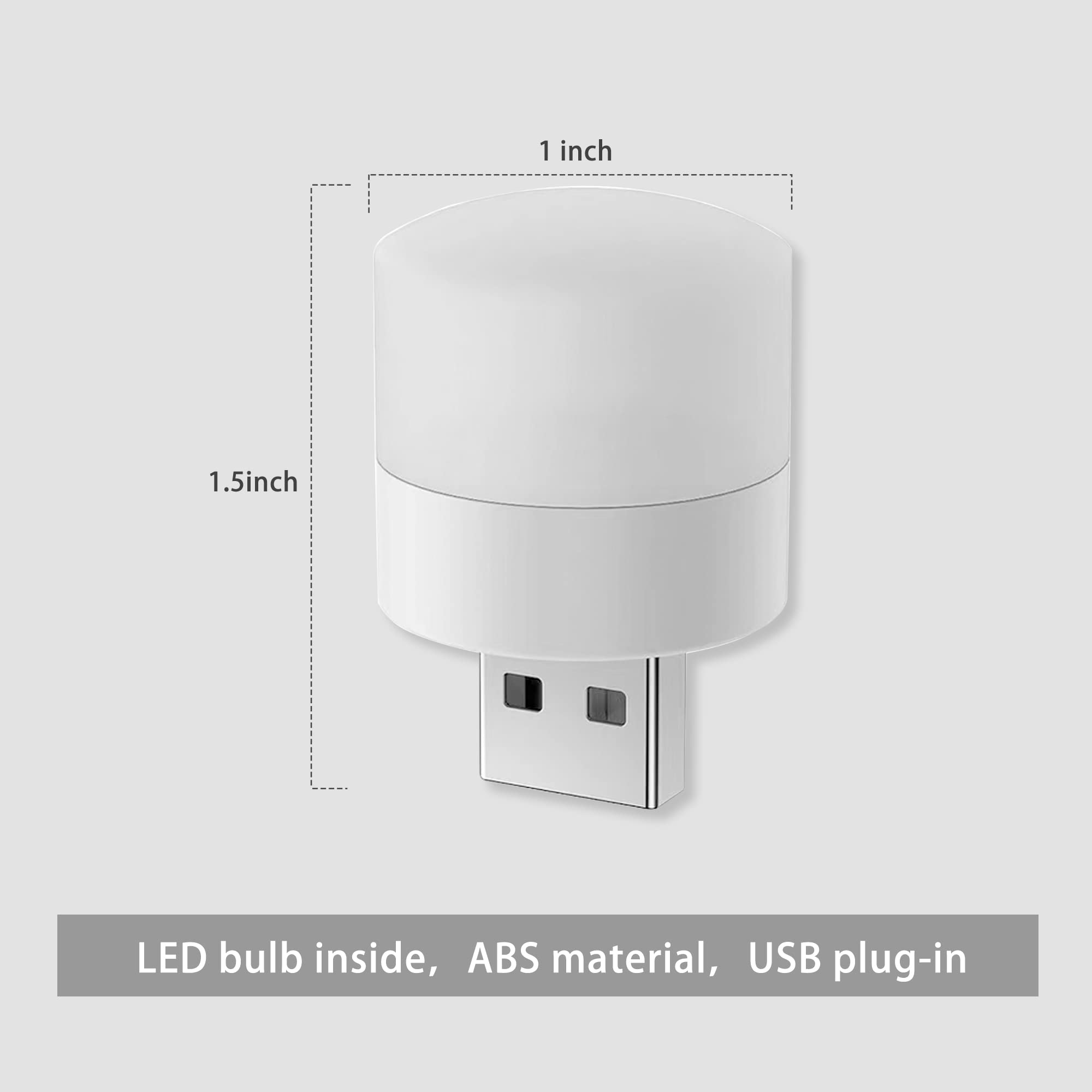Vicbond Usb Led Night Light, Energy-Saving Light, Compact Led Bulb, Portable Lighting, Ambient Lighting, Decorative Lamp, Mini U