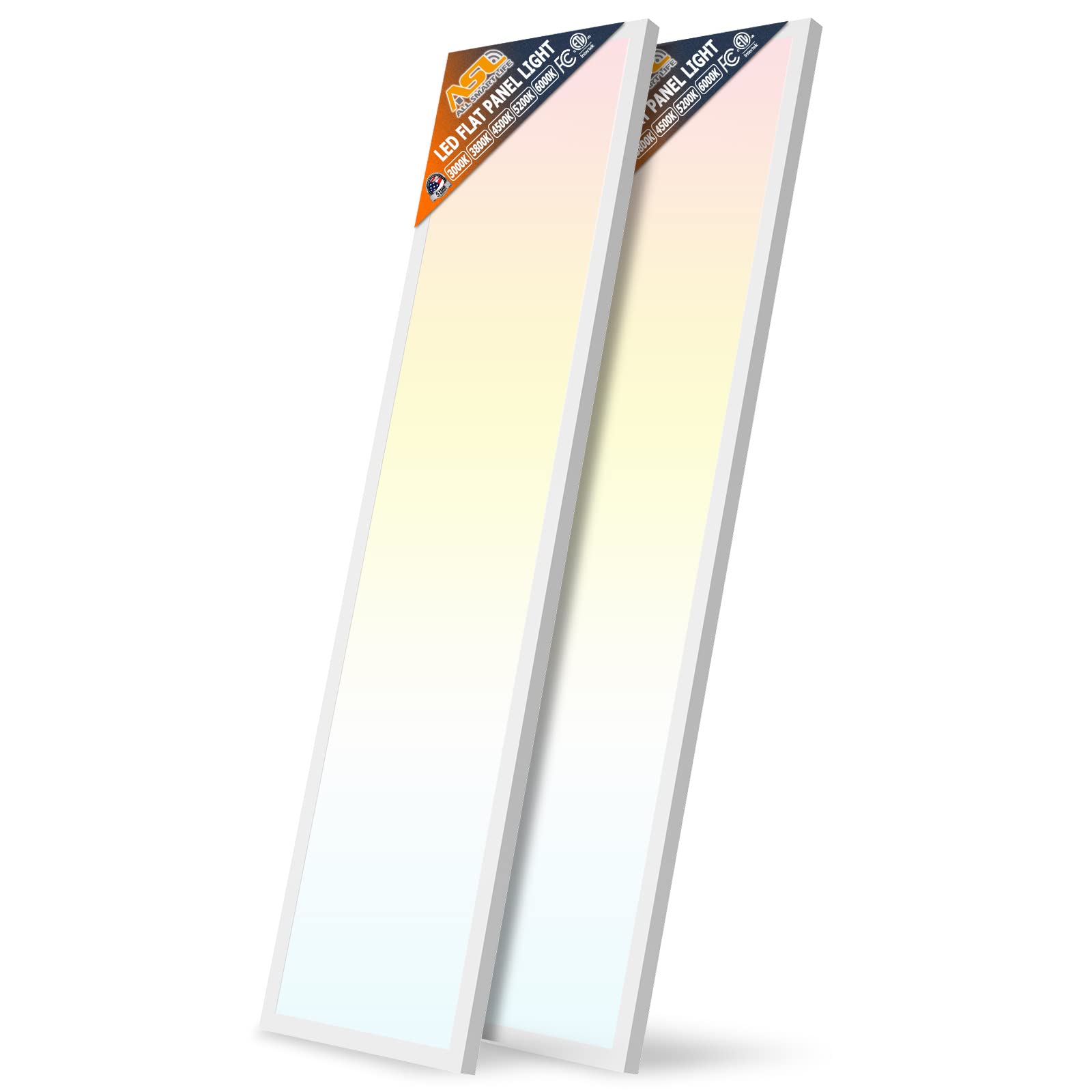 Allsmartlife 1X4 Led Flat Panel Light, Dimmable 5Cct, 24W/30W/40