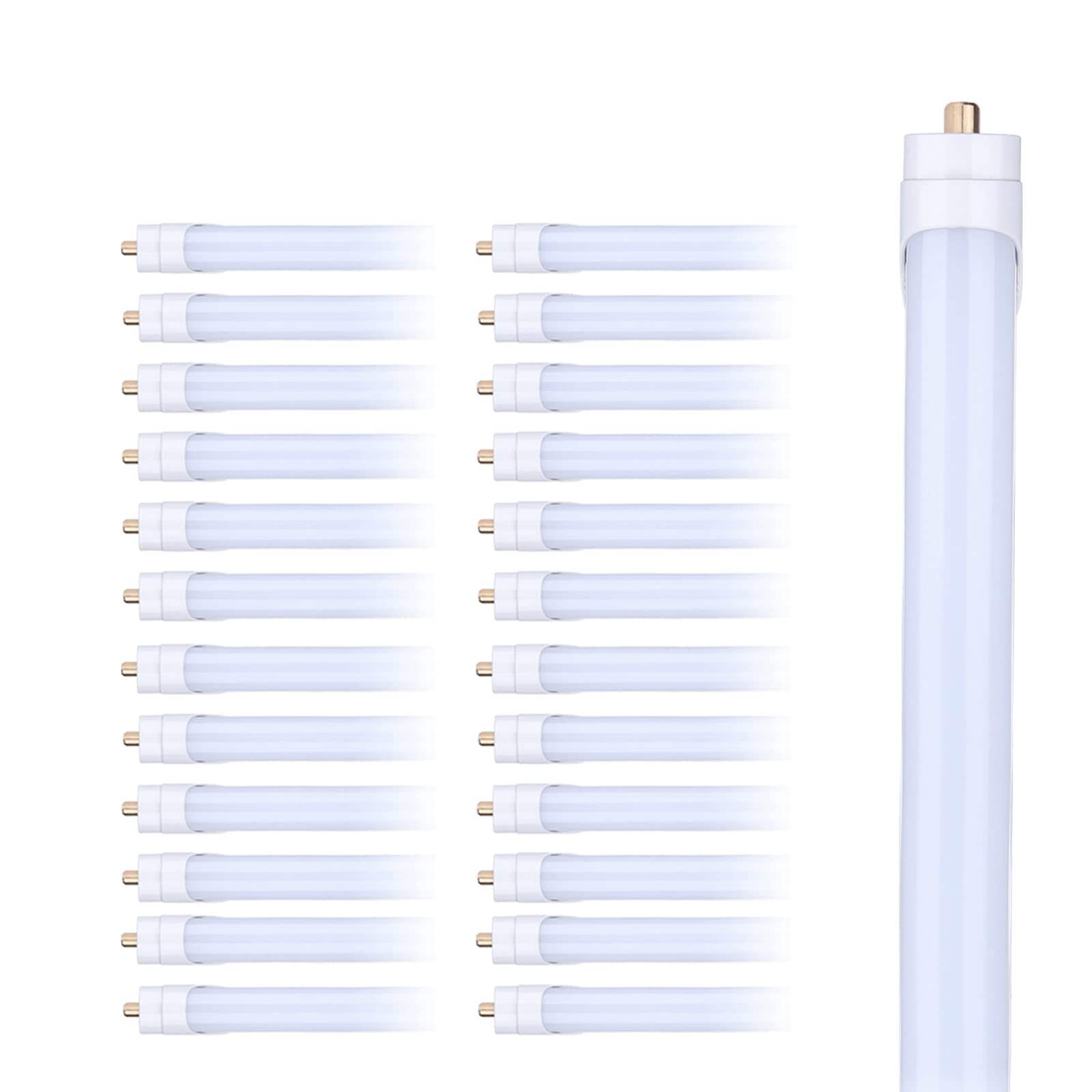 Ligheart T8 T10 T12 8Ft Led Light Bulbs, 45W 6000K Cold White, Single Pin Fa8 Led Tube Replacement For Fluorescent Fixtures, Fro