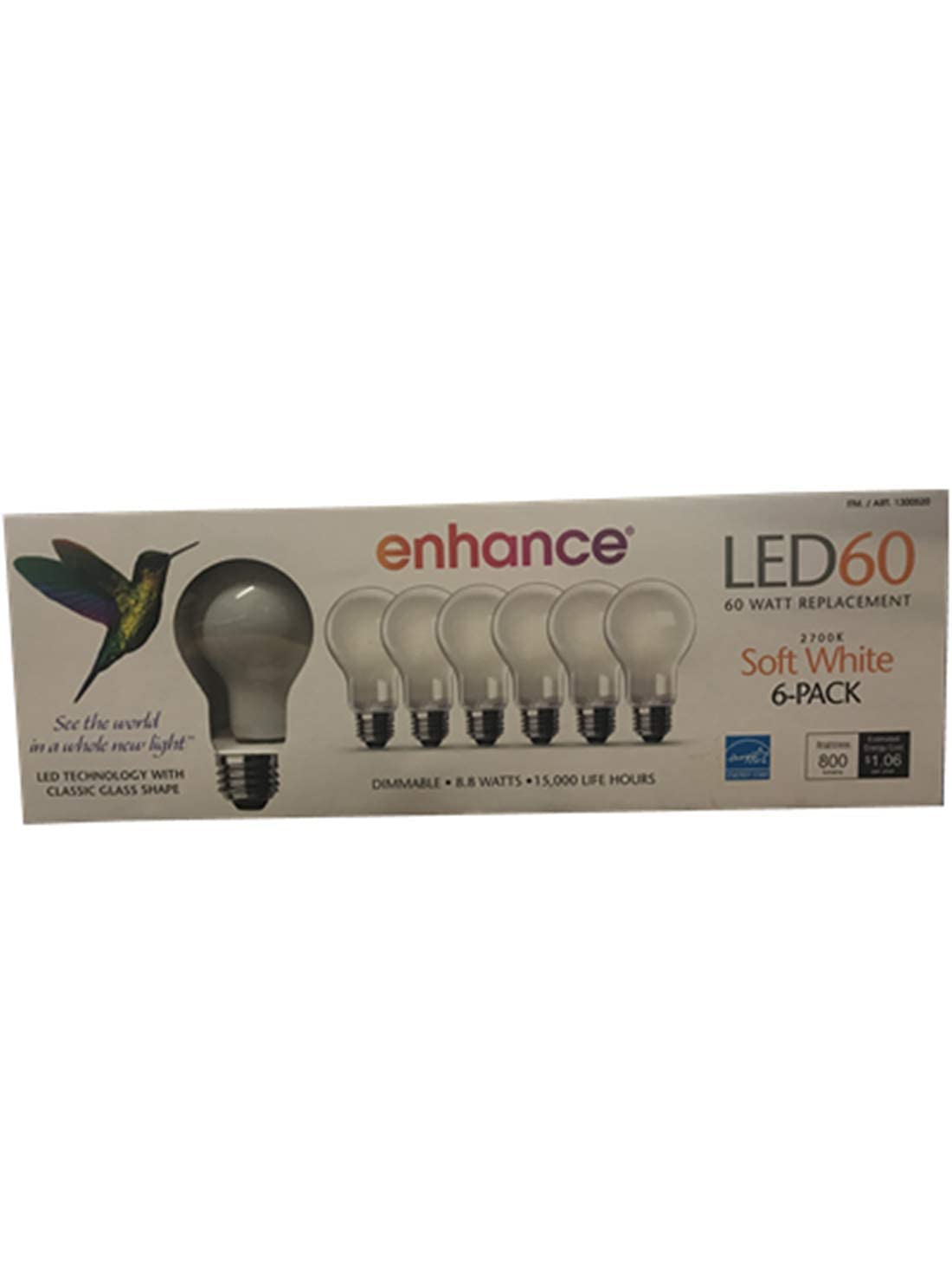 Feit Electric Led 60 W Dimmable Replacement 6 Pack Soft White Netcount 6 in Pack, 6Count ()