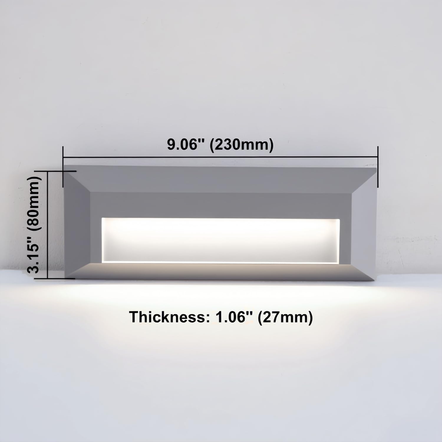 Zonk Led Outdoor Indoor Stair Lights  Line Voltage 110-240V 2W Landscape Pathway Step Light  9Inch Non-Dimmable 4000K Ip65 Waterproof Stairway Lighting  Deck Lights  Retaining Wall Lights  3 Pack