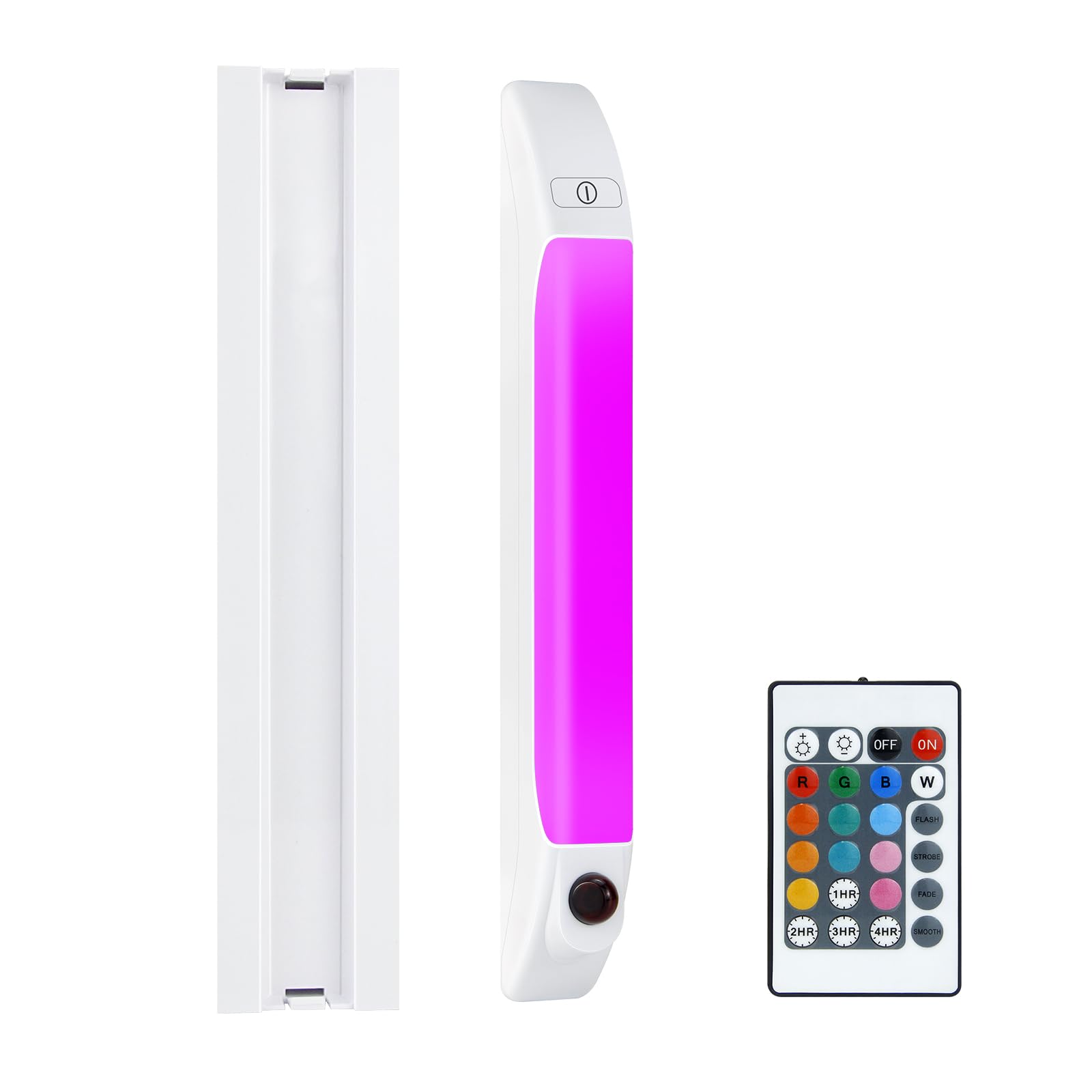 BIGMONAT LED Under Cabinet Light  Battery Operated RGB Colors Changing Led Bar Lights with Remote Multicolor Under Counter Lights for Kitchen  Dimmable Light for Cabinet  Counter  Workbench
