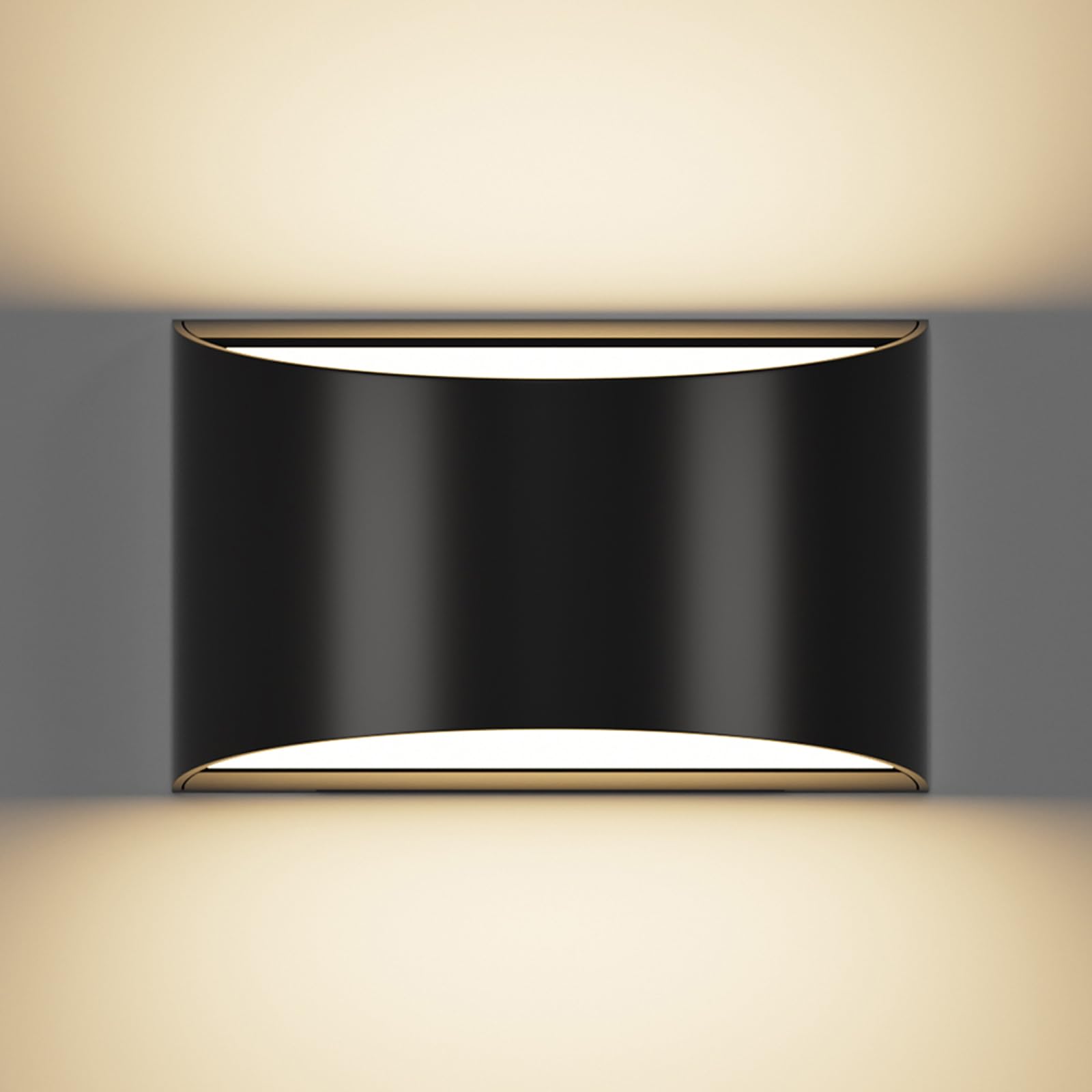 Sobrovo Modern Black Wall Sconce - 10W Waterproof Led Light For Indoor & Outdoor Use