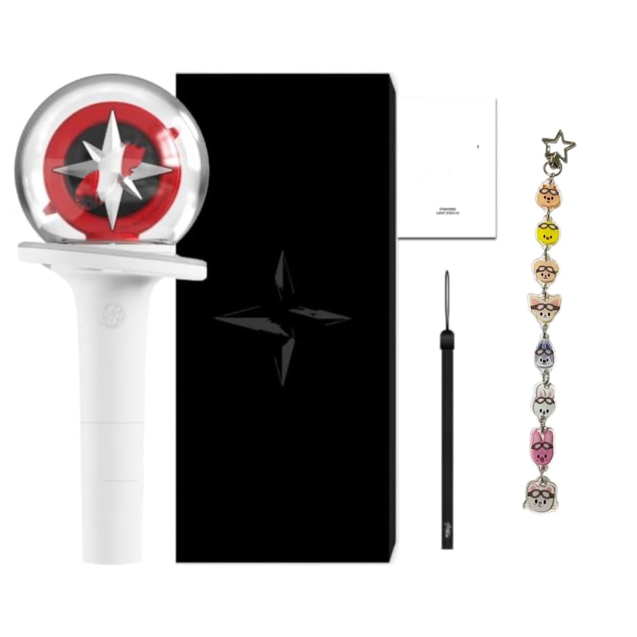 Bensmabay SK Lightstick V2.0,SKZ Cheering Lights for Concert Light Sticks/K-Pop Kids Lightstick with Keychain