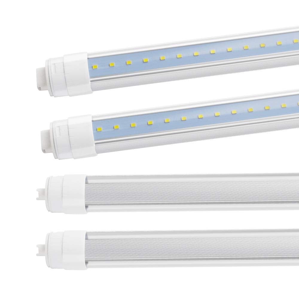 Jesled 360 Degree T8 T10 T12 4Ft 28W R17D/Ho Base, Led Outdoor Tubes For Double Sided Signs 6000K Cool White Clear Cover (4-Pack