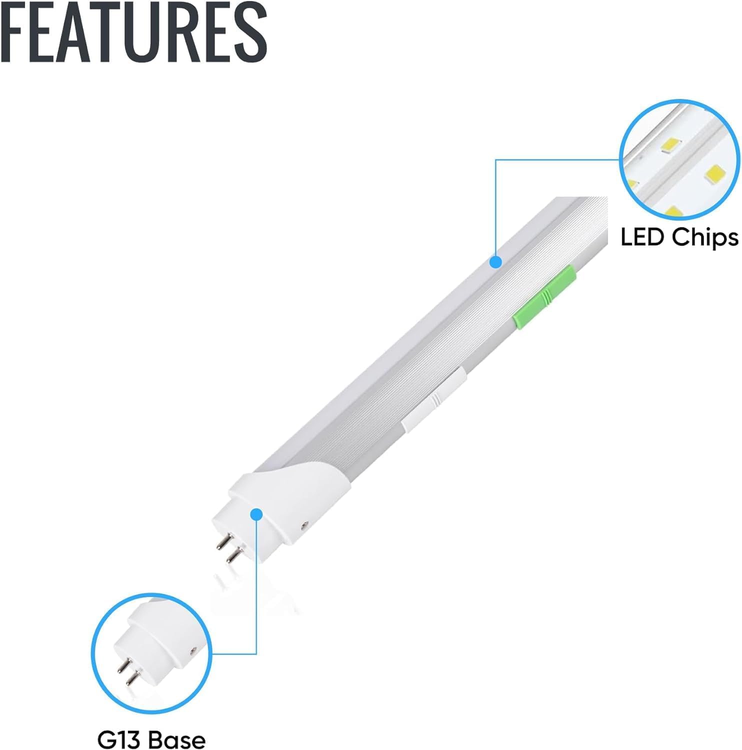 LED ENERGY PLUS 4FT T8 LED Tube Light 12W/15W/18W/22W Frosted Cover 12 Pack, 3000K/4000K/5000