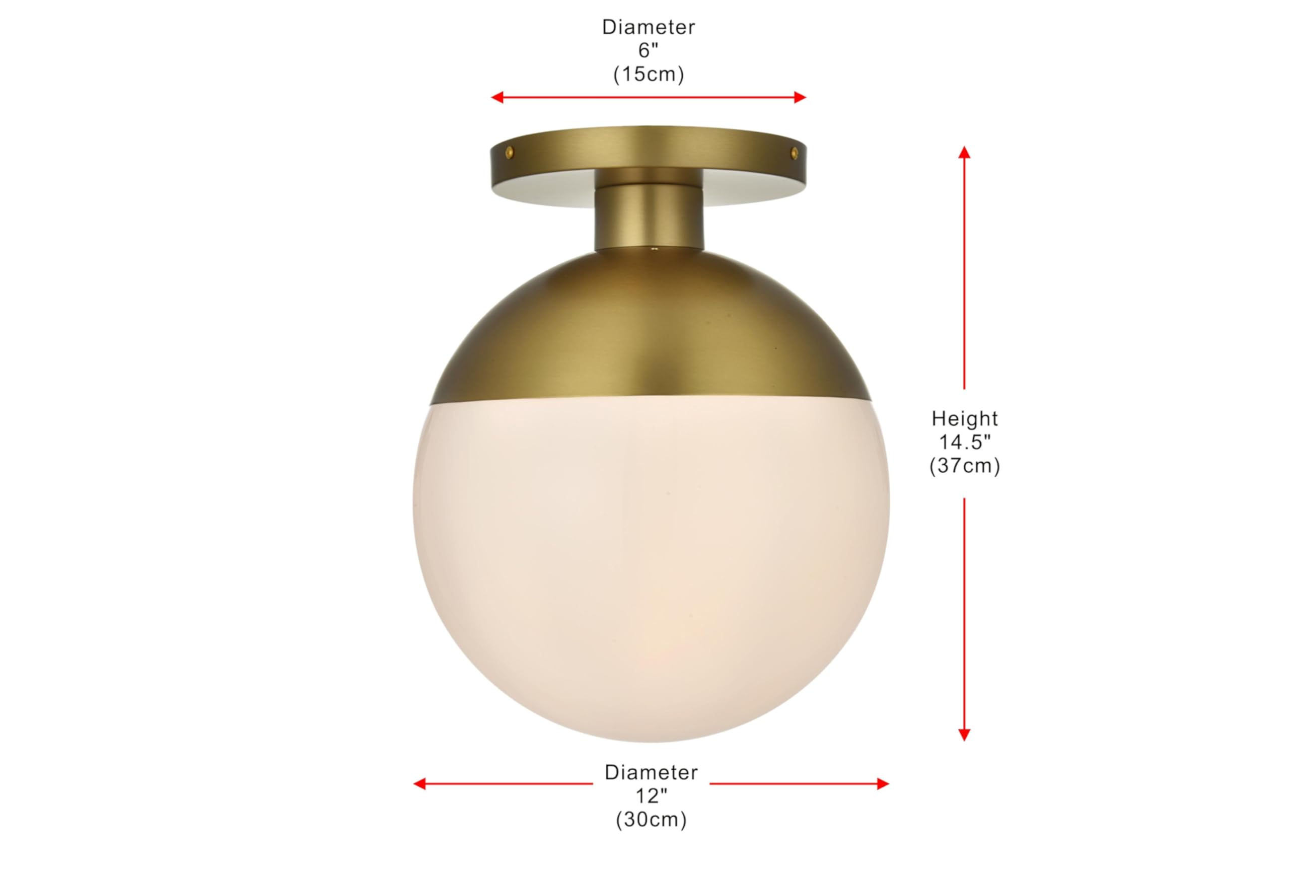 Elegant Lighting Living District Eclipse Black Flush Mount Light with Frosted White Glass, Model LD6056BK