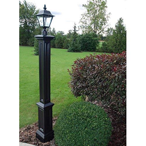 Mayne Signature Outdoor Lamp Post, 9.5x9.5 inches, Black, Model 5835-BK, Plastic Material