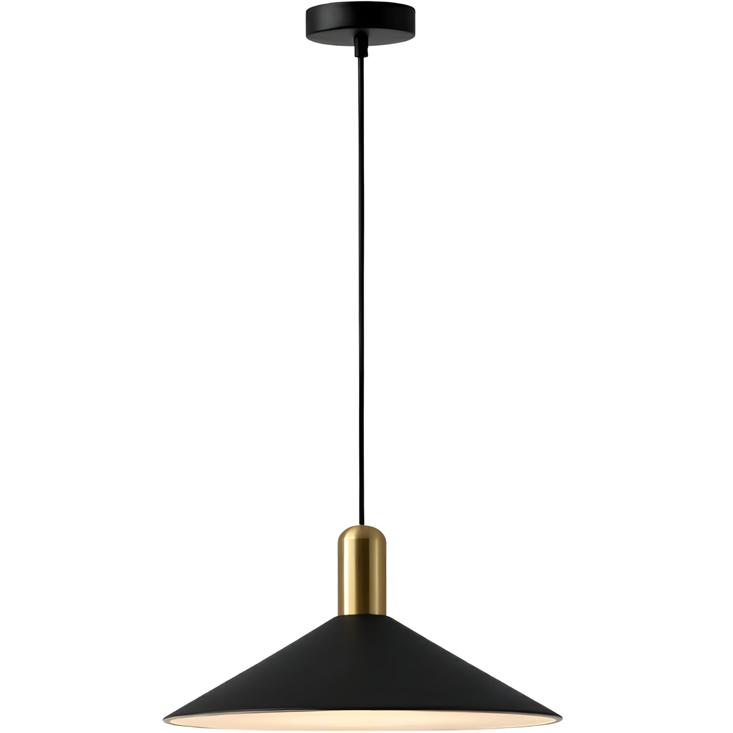 KCO Lighting Farmhouse Matte Black Barn Pendant Light 1-Light Mid Century Dome Pendant Lighting Industrial Cone Hanging Light Si