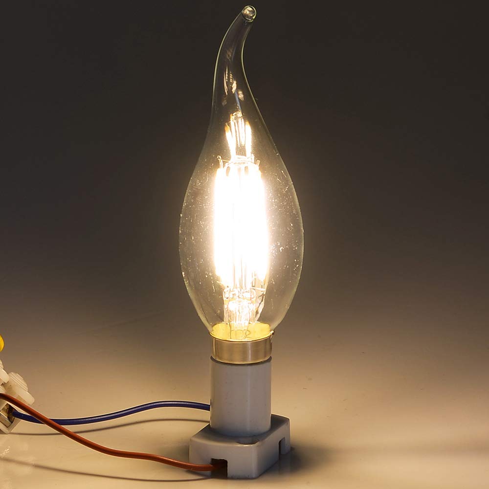 Opalray 12V Dc Dimmable Led Candelabra Bulb 4W, 2700K Warm White,