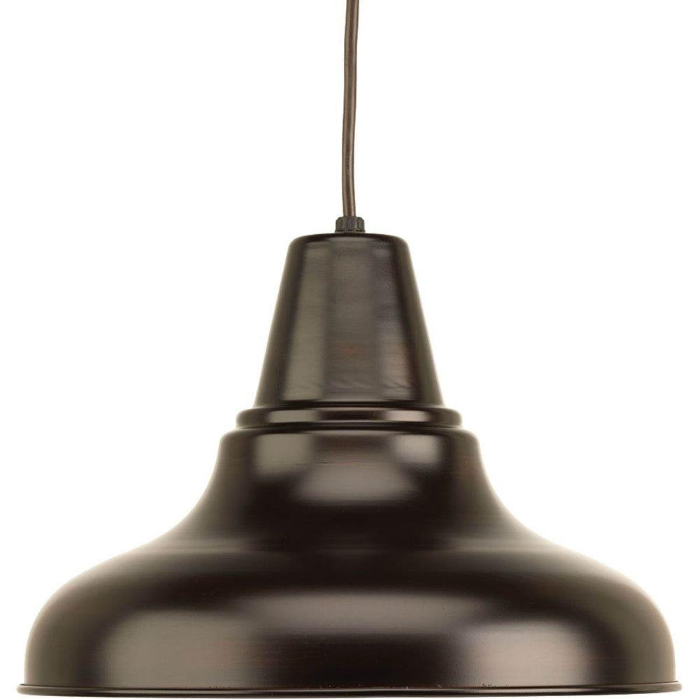 Progress Lighting 1-Light Outdoor Hanging Lantern, Antique Bronze, Aluminum, Model P5551-20