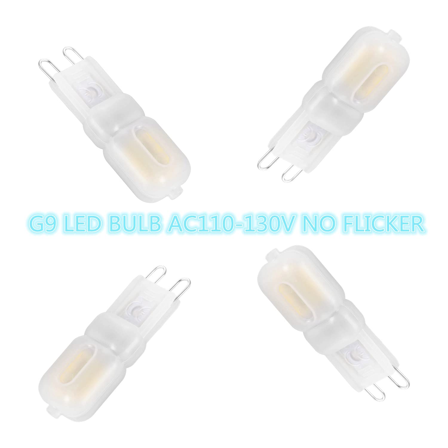Sriomny G9 Led Bulb 2W Equivalent To 20W Halogen Lamp T4 G9 Natural White 4000K 120V G9 Base, 360Omni-Directional Lighting, Home