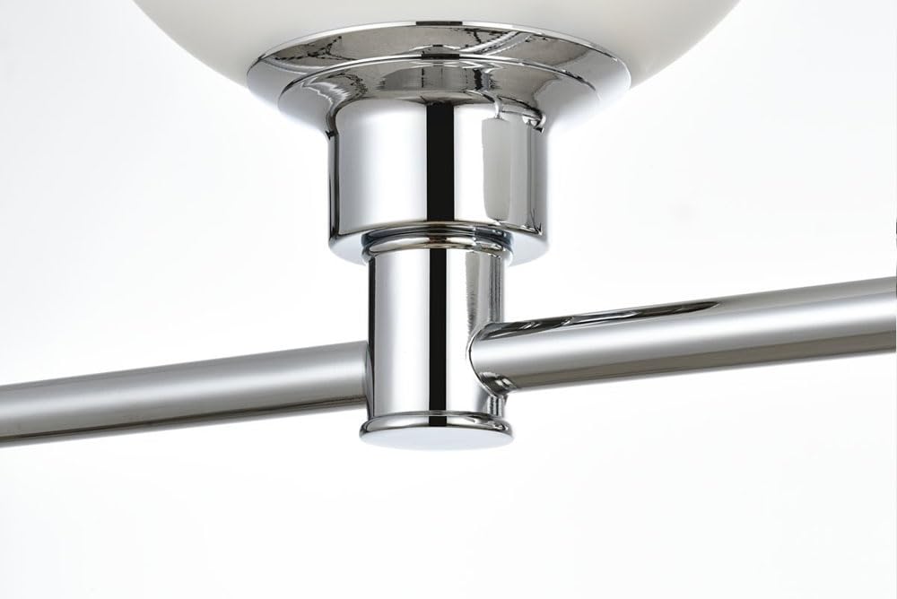 Living District Cordelia 4-Light Iron/Glass Bath Sconce in Black/Frosted White