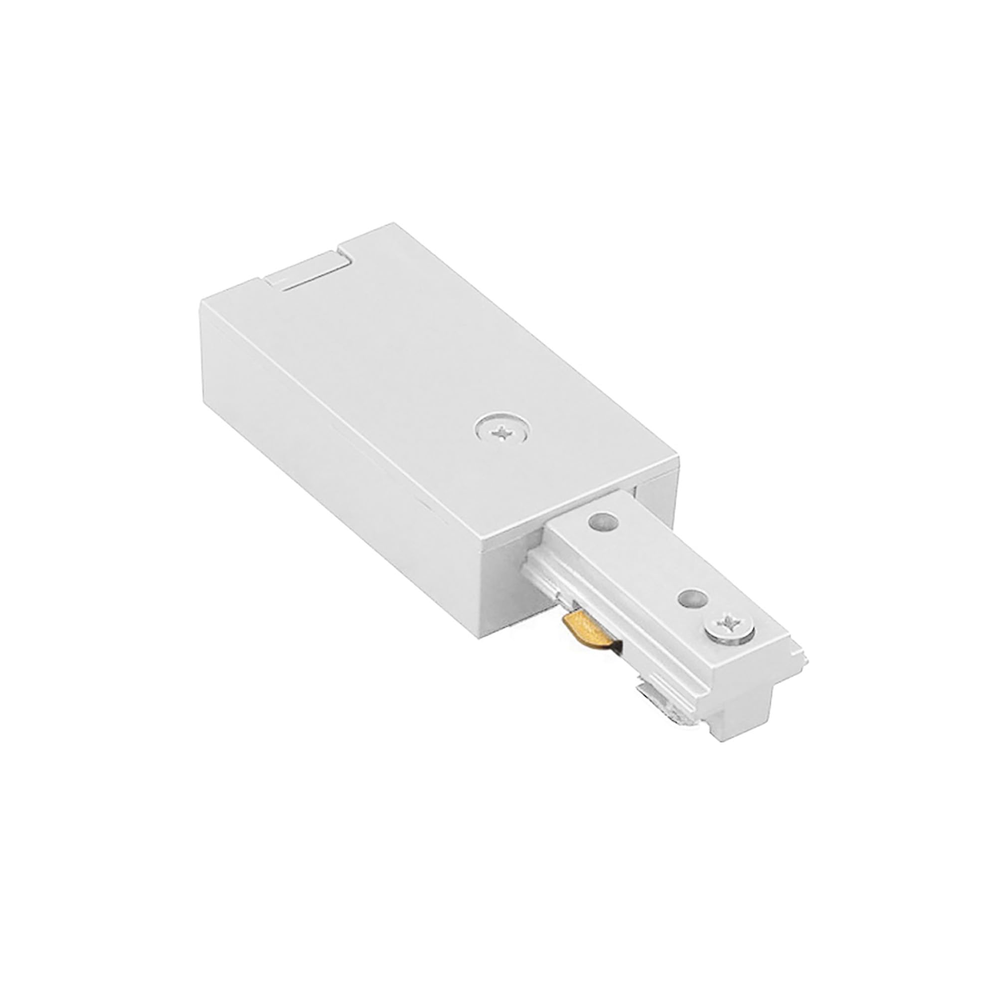 Wac Lighting H Track 120V Live End Power Feed Connector To Power Track From Either End For H Style 3-Wire Track Systems In White