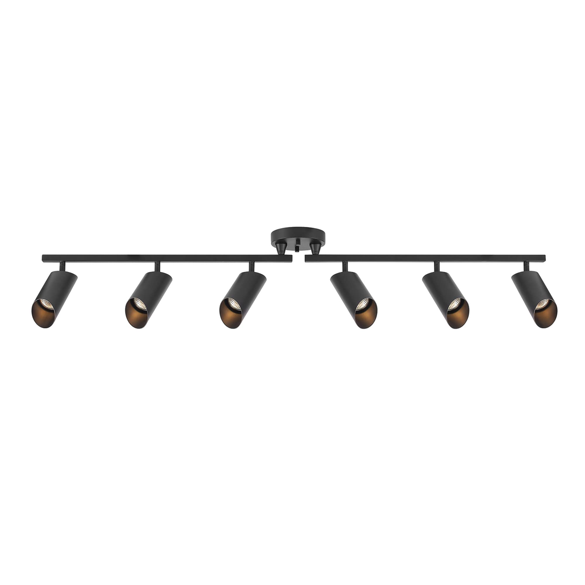 Globe Electric 6-Light Track Lighting Kit, Matte Black, Metal, Model 64000053