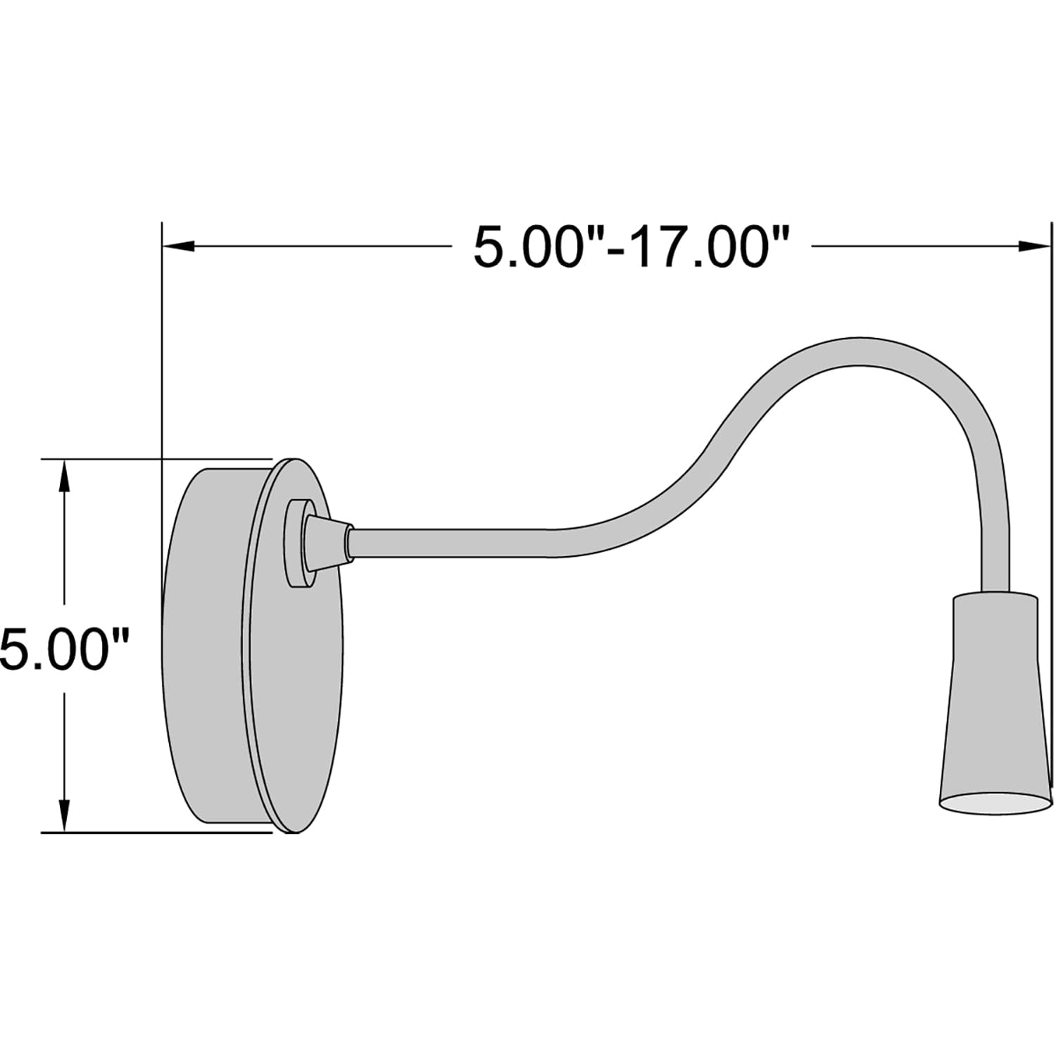 Epiphanie - LED Light Gooseneck Wall Lamp - Bronze Finish