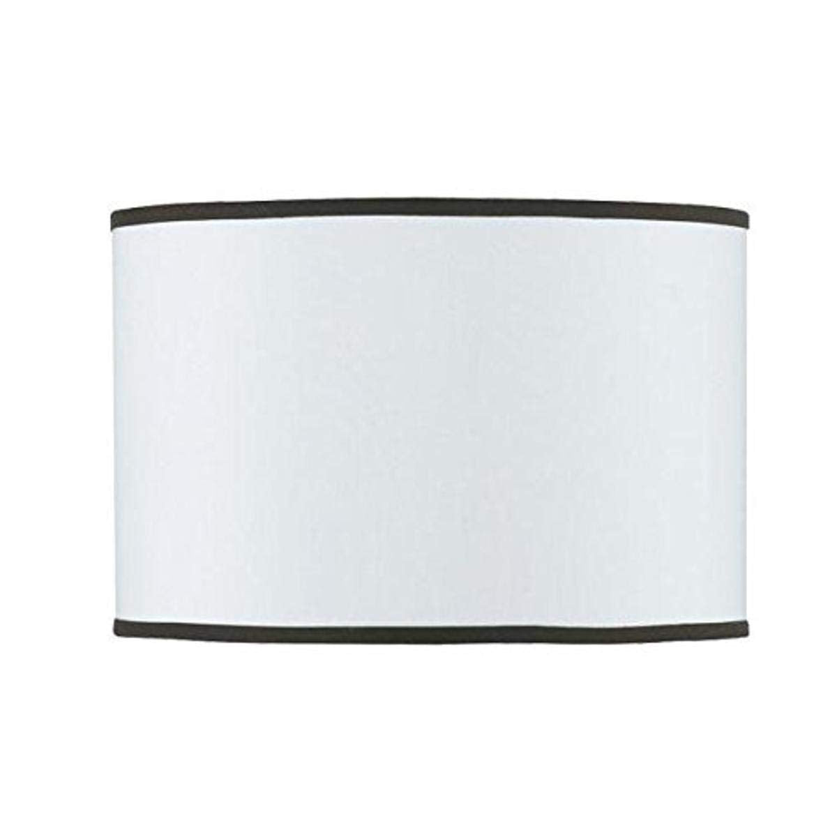 Cal Lighting SH-7115 10-Inch Side Drum Hardback Fabric Shade with Trims