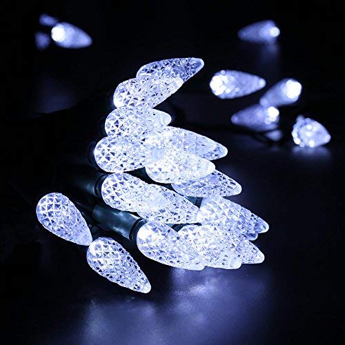 Brizled C5 LED String Lights, 100 LED, 33ft, Cool White, Plastic, Model HHGDHLLC004, UL Certified for Indoor & Outdoor Use