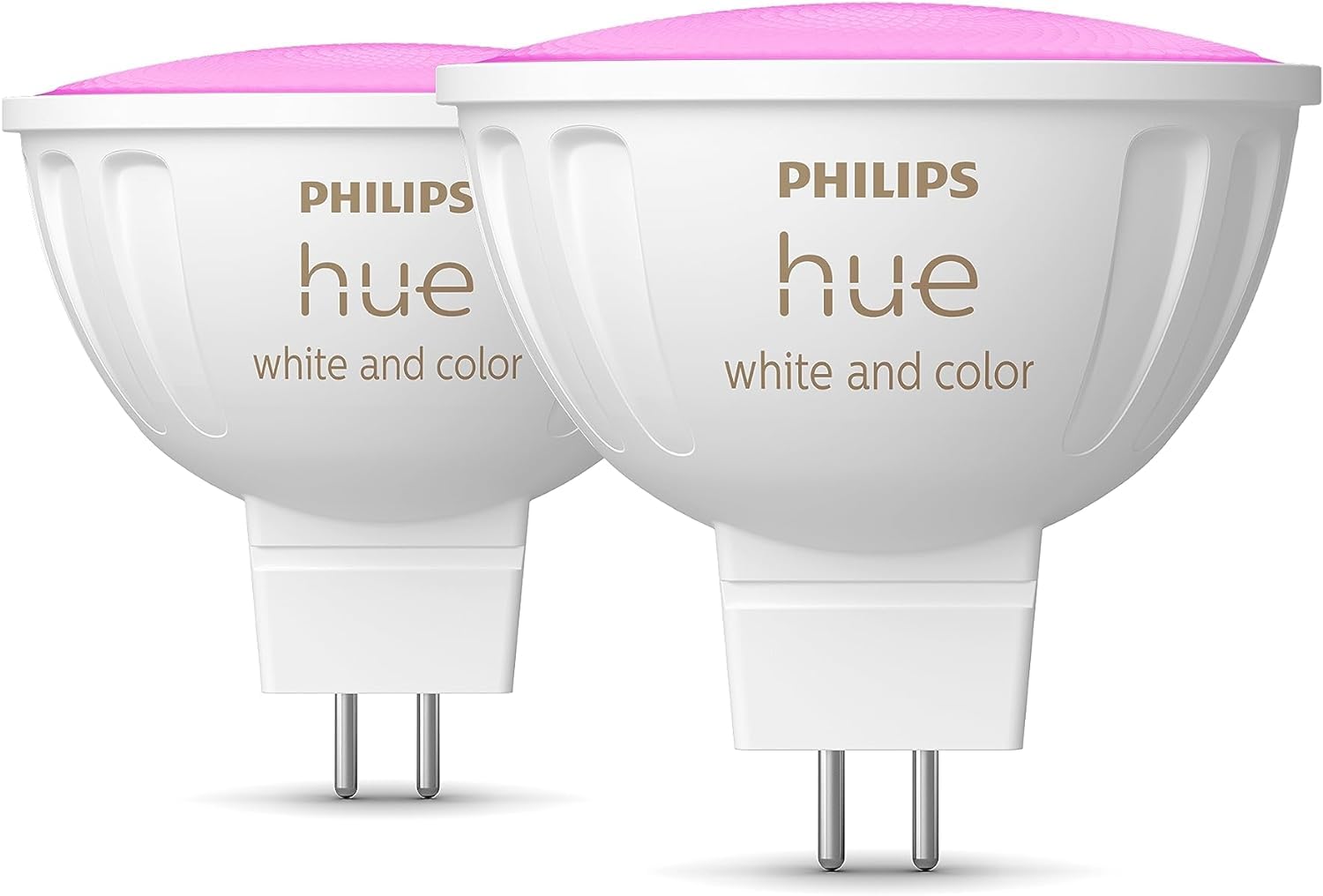 Philips Hue MR16 Smart LED Bulb 2 Pack - White & Color Ambiance - Metal - Model 581074 - Wca