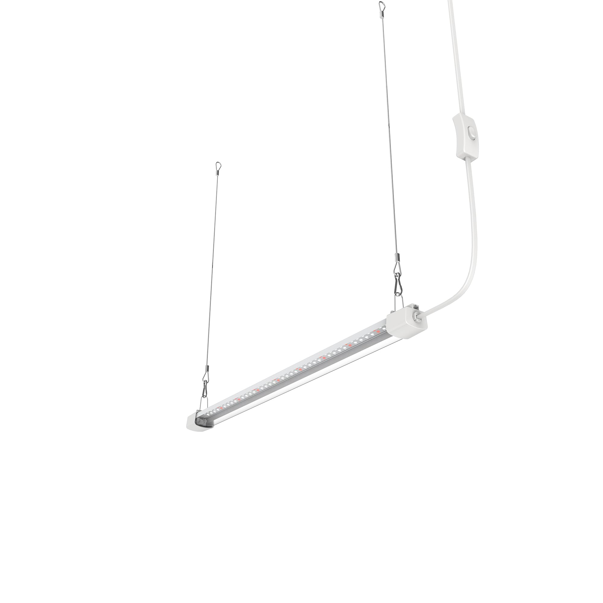 Apicdom Led Grow Light 2Ft Full Spectrum Compact Linkable Lighting Fixture For Indoor Greenhouse Year Round Plant Seedlings, Essential Grow Slim Hanging Suspended Strip