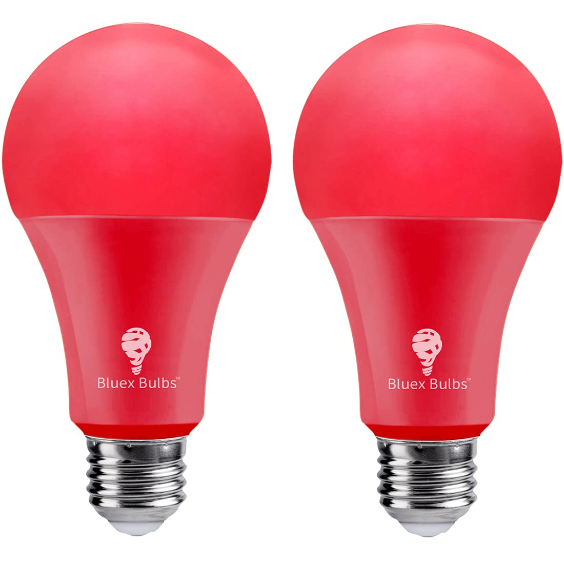 Bluex Bulbs LED A21 Red Light Bulbs - 15W (120W Equivalent), E26 Base, 2 Pack, Red, Ideal for Party and Holiday Lighting