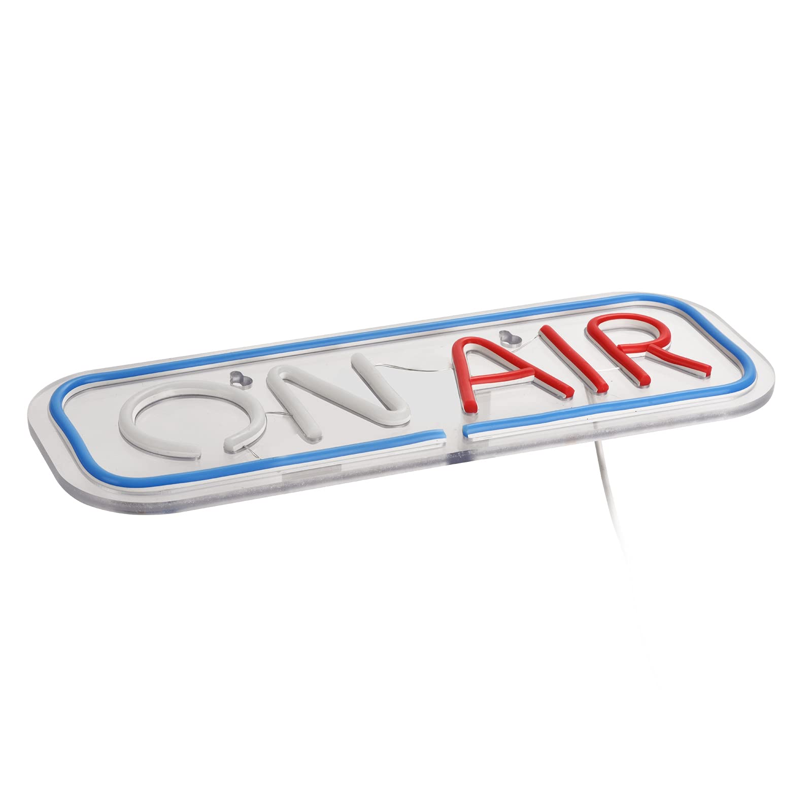Geewkooy ON AIR Neon Sign LED Light - USB Connected Decorative Wall Art - Blue, Red, White - Acrylic - Ideal for Home, Bar, Pub, Garage