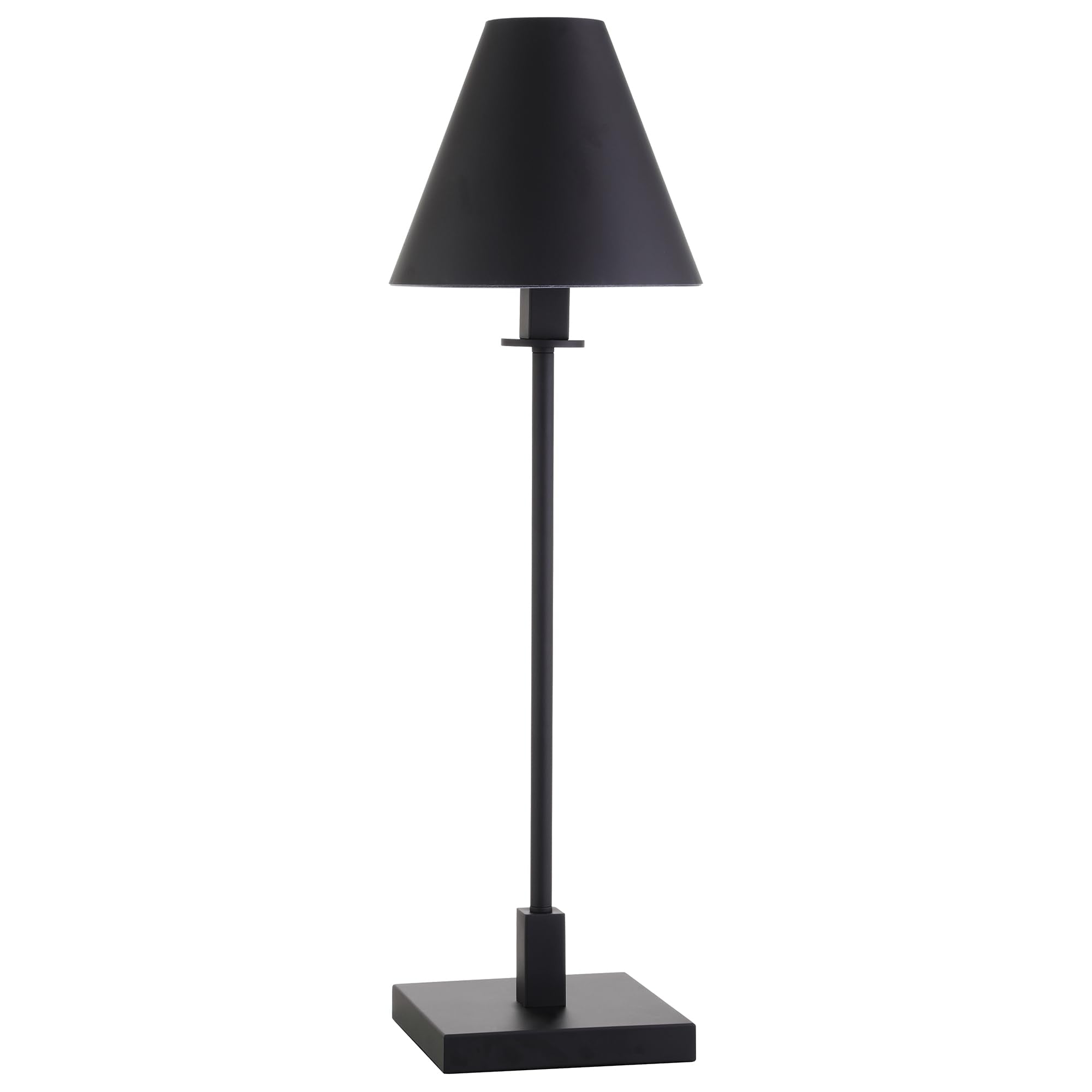 Henn&Hart 28 Modern 1-Light Table Lamp with Blackened Bronze Metal Cone Shade for Dining Room, Living Room, or Office, Blacken