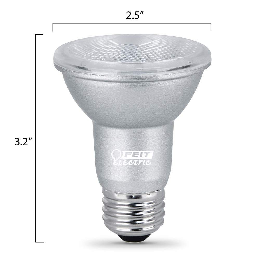 Feit Electric PAR20 LED Spotlight Bulbs, Dimmable, 5000K Daylight, 450 Lumens, 4 Pack, E26 Base, 22-Year Lifetime
