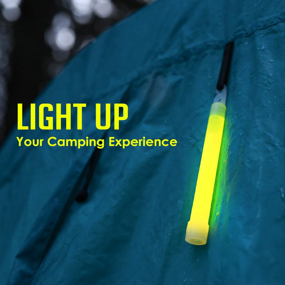 EVERLIT 24 Glow Sticks - 6 Inch Green Light Sticks for Emergencies, Parties, Camping - 24 Pack