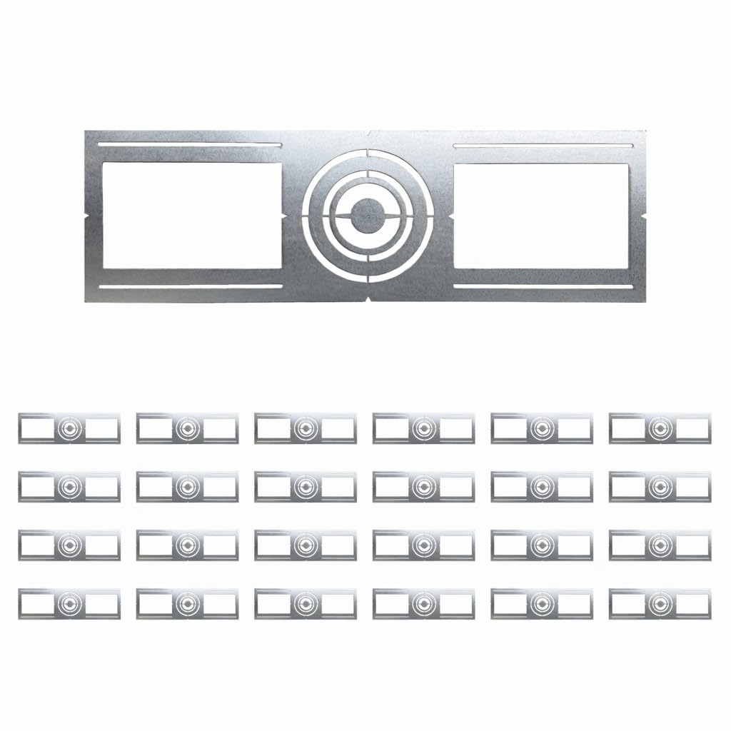 24 Pack New Construction Mounting Plate 3  4  6  - Galvanized Steel Slim Rough-in Bracket with Round Hole for LED Recessed Downl