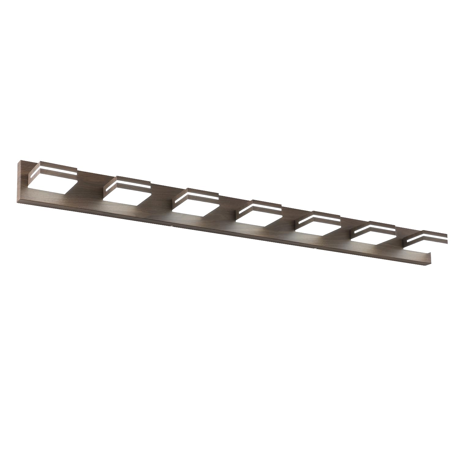 SineRise LED Bathroom Vanity Light 7-Light 55-Inch Brown Acrylic Stainless Steel Model 4e5ec5ca-5121-4e2d-84cd-423147d