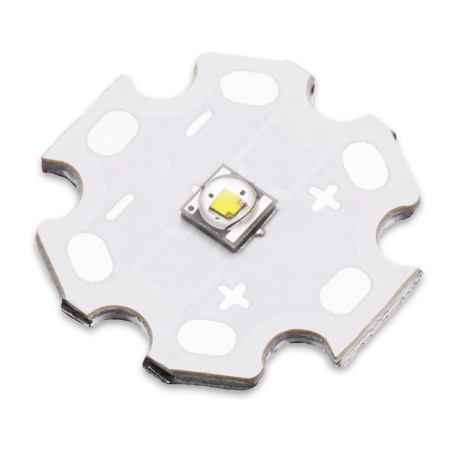 Ledguhon 5Pcs 3W 6000K White 3535 Smd High Intensity Bright Lighting High Power Led Chip With Aluminum Plate 20Mm Star Pcb Base 
