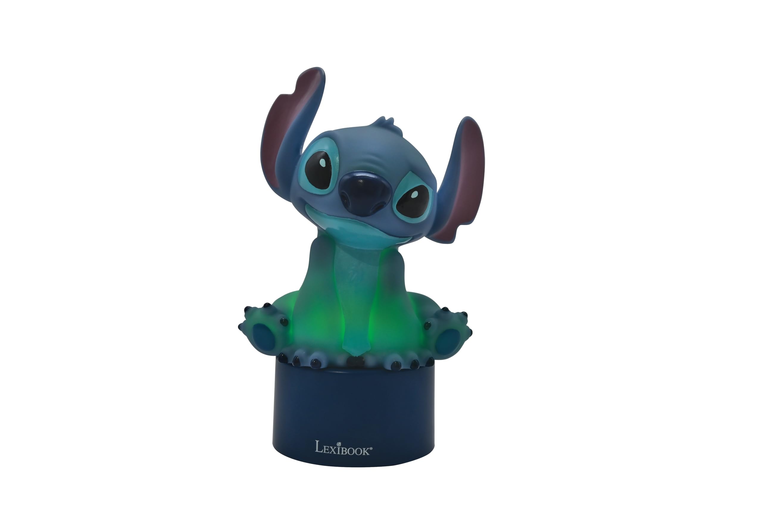 LEXiBOOK Disney Stitch Nightlight Speaker, Color Changing, Soft Light, Small, Blue, Model NS01D