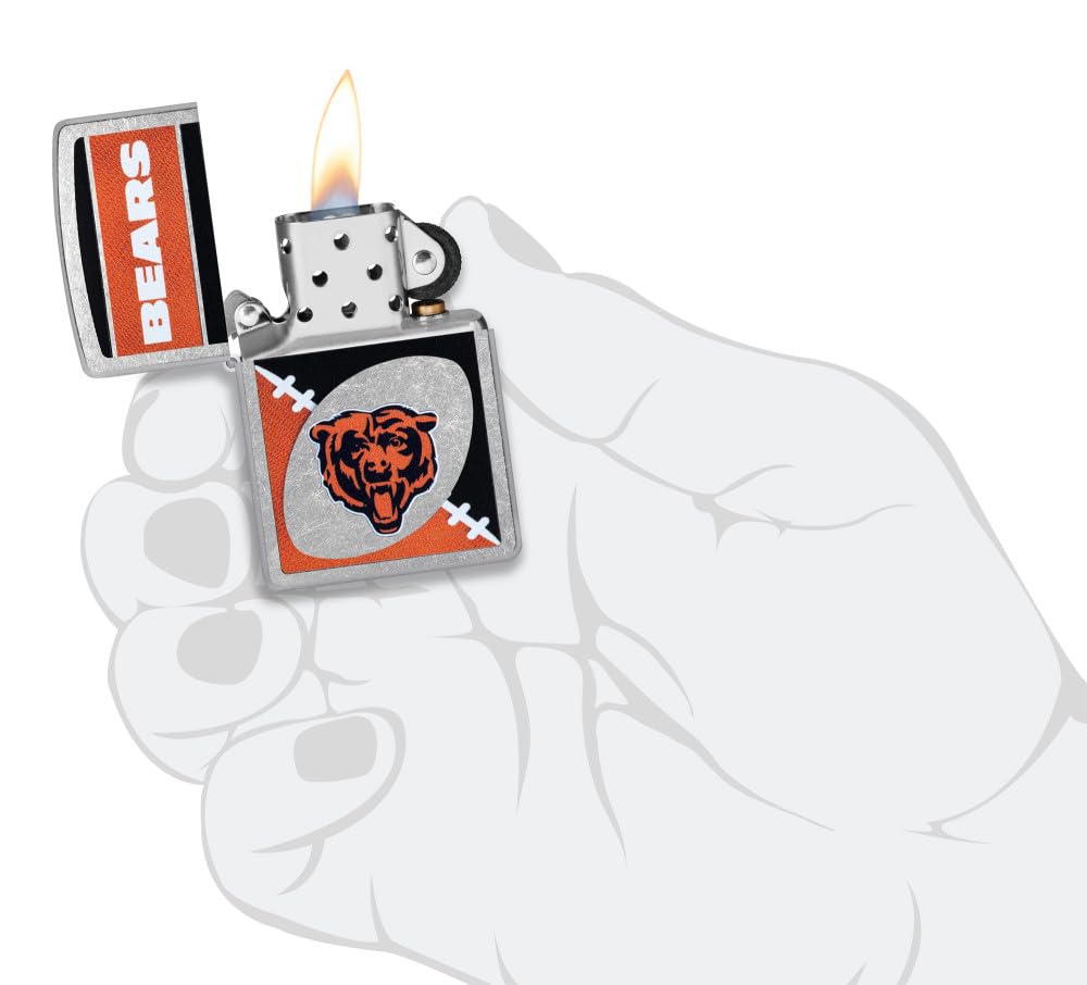 Zippo Nfl Chicago Bears Street Chrome Pocket Lighter