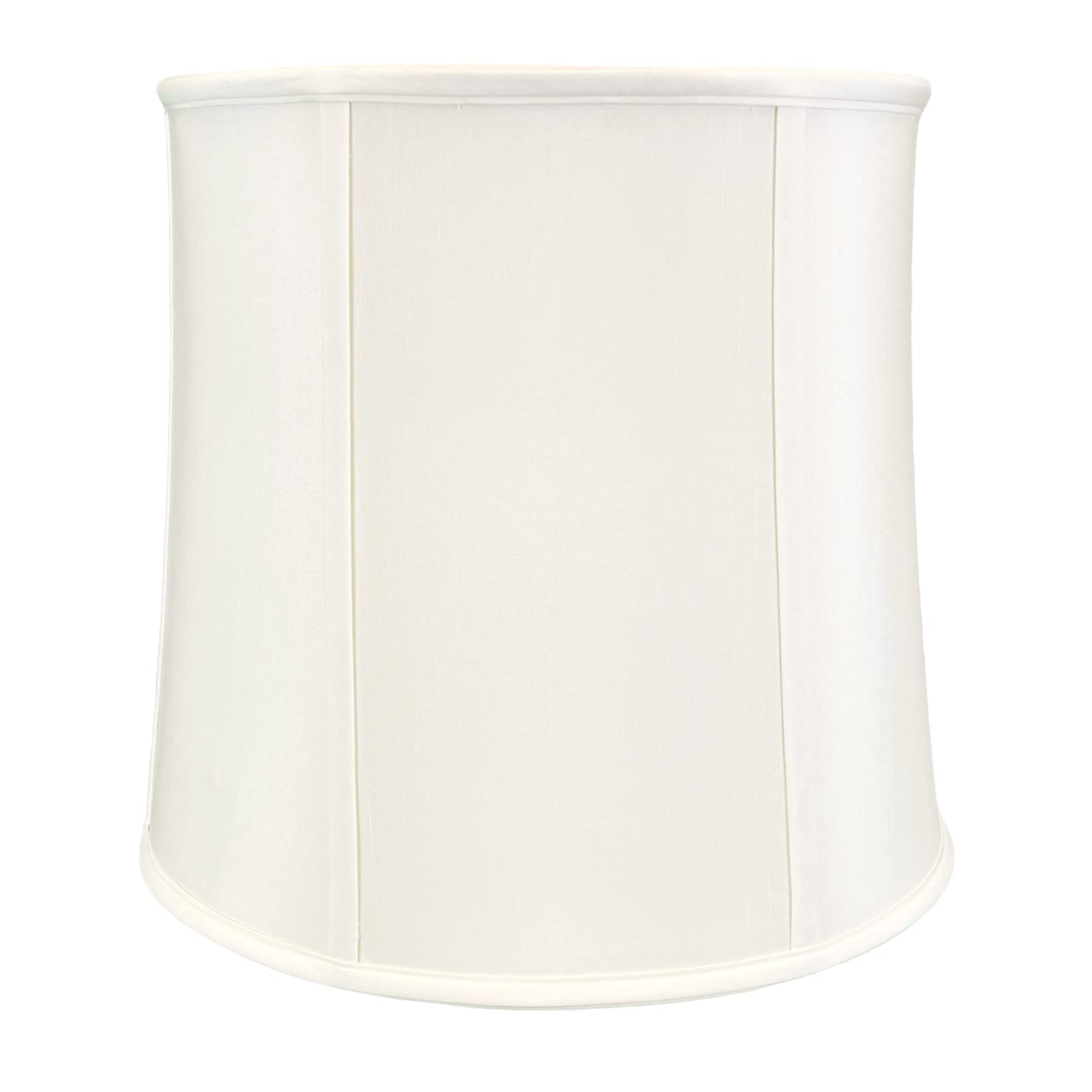 Royal Designs, Inc. Drum Lamp Shade, Faux Silk, 13 x 14 x 14, White, 2-Pack, Model BS-719-14WH-2