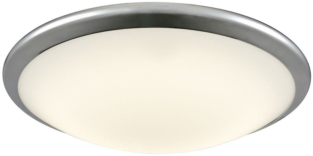 Elk Home Clancy 15&quot; Wide Chrome 1-Light Flush Mount Ceiling Light Fixture