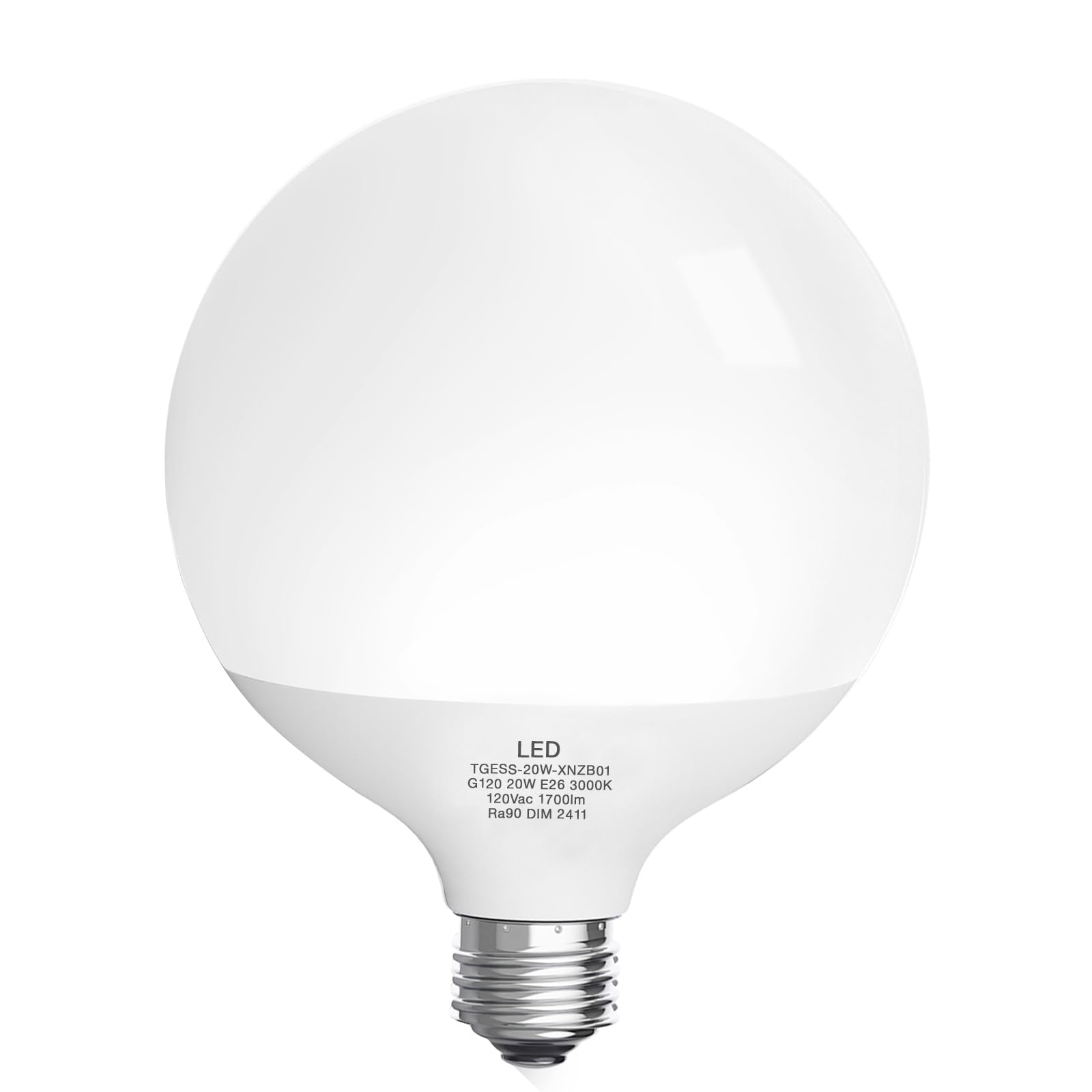 Led Light Bulb, G120 Globe Bulb, 20W Led Light Bulbs 3000K Warm White Globe Light Bulb, Dimmable Bulb, E26 Base Large Lamp,1700 
