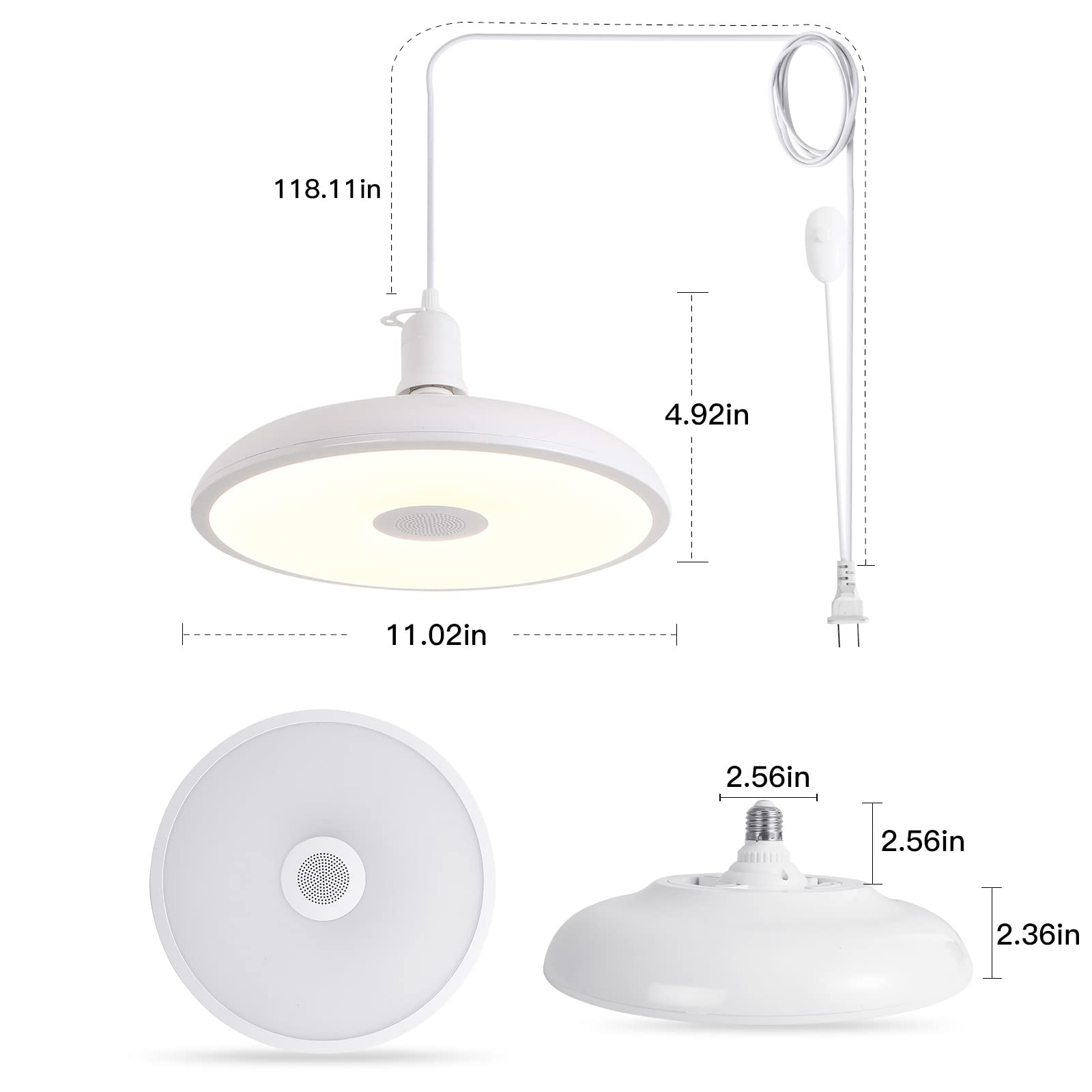 Horevo Plug In Pendant Light Hanging Light Fixture For Kitchen Island 18W Farmhouse Adjustable Pendant Lighting With Color Chang