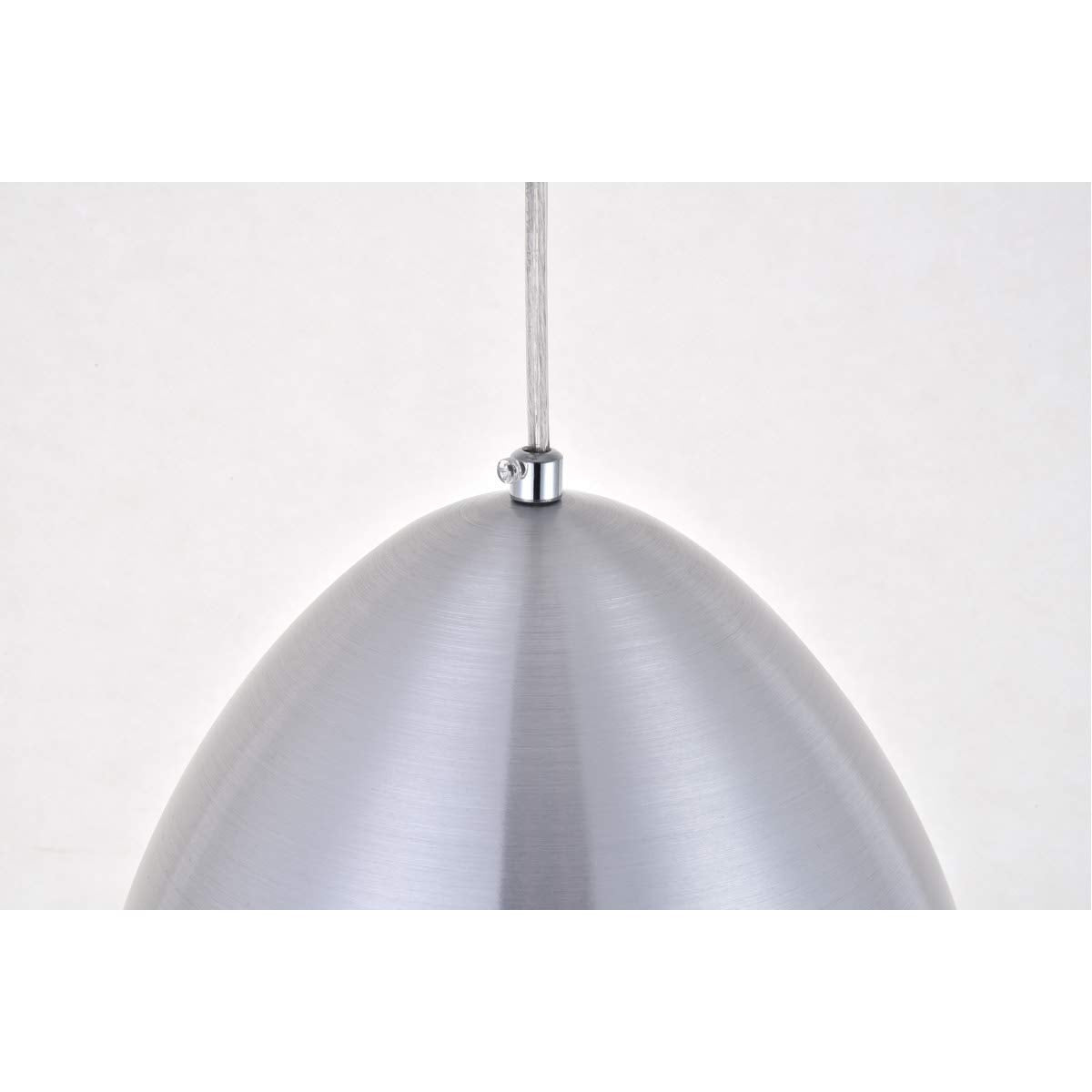 Living District Burnished Nickel Pendant Light - Modern 1 Light Fixture