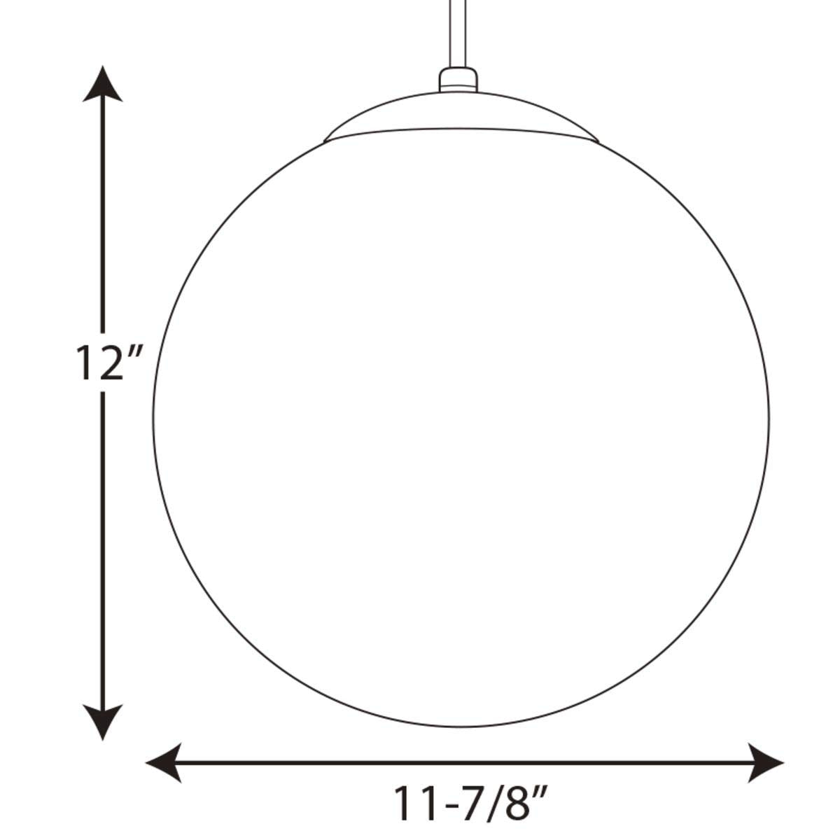 Progress Lighting P4403-29 Opal Cased Globes Provide Evenly Diffused Illumination White Cord, Canopy And Cap, Satin White 12-Inc