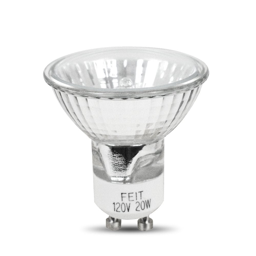Feit Electric MR16 Halogen Bulbs, 20W, 2 Count, Glass, 3000K Warm White, Model BPXN20MR16/GU10/2/RP