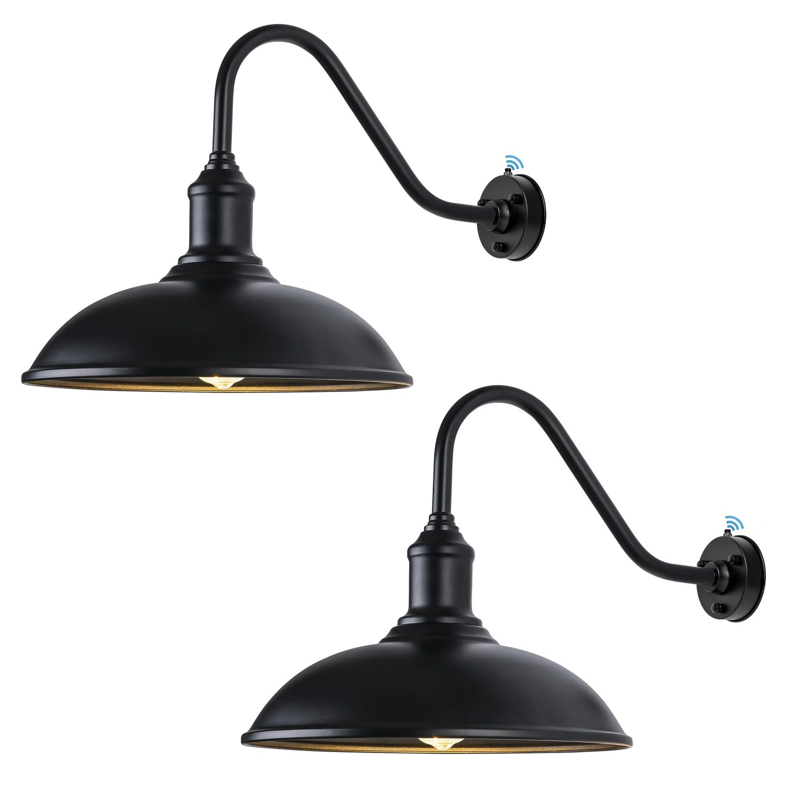 Naurham Outdoor Barn Light Fixtures - 18 Diameter Dusk to Dawn Exterior Farmhouse Lighting for House with Anti-ponding Bottom, B