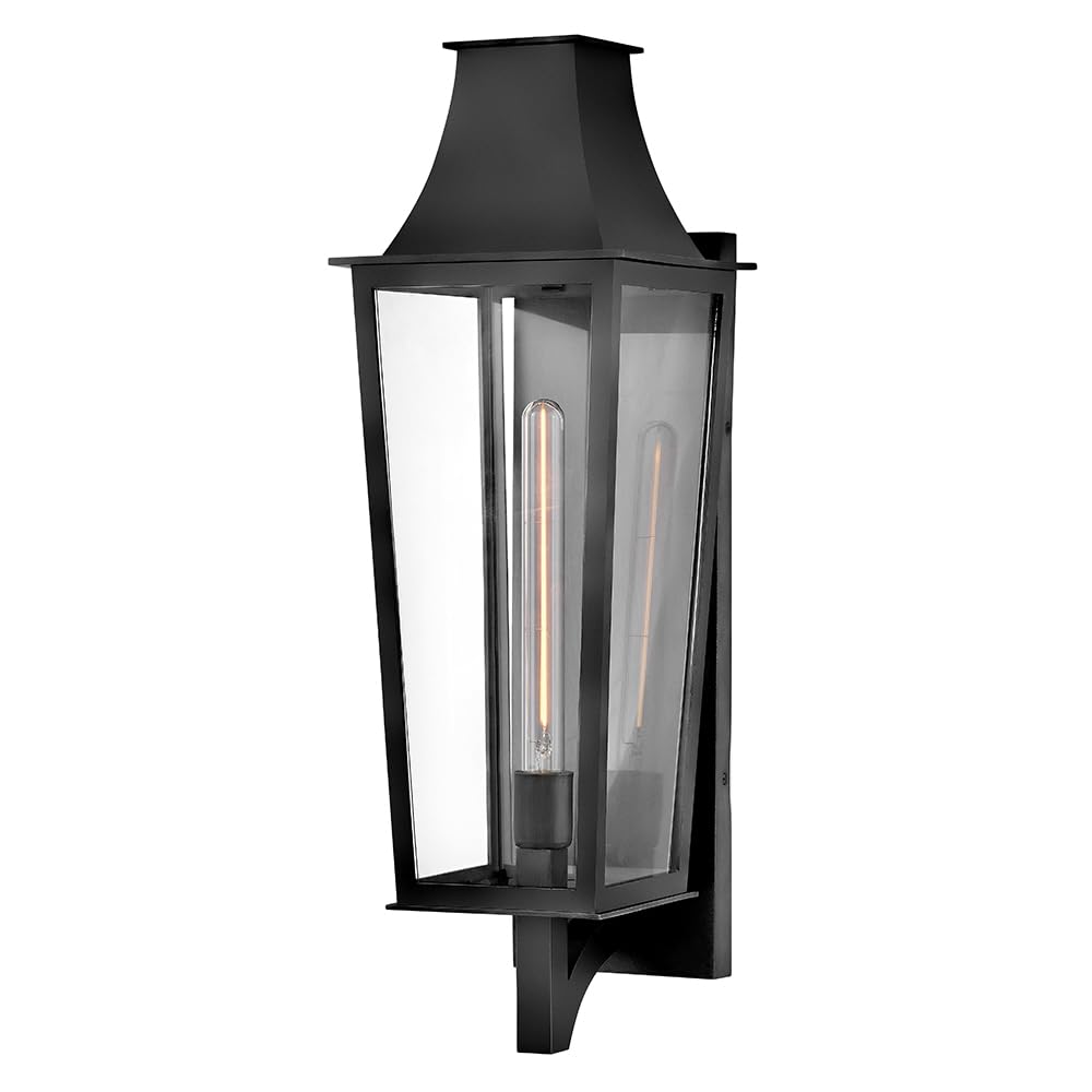 Hinkley Georgetown Large Wall Mount Lantern, Black